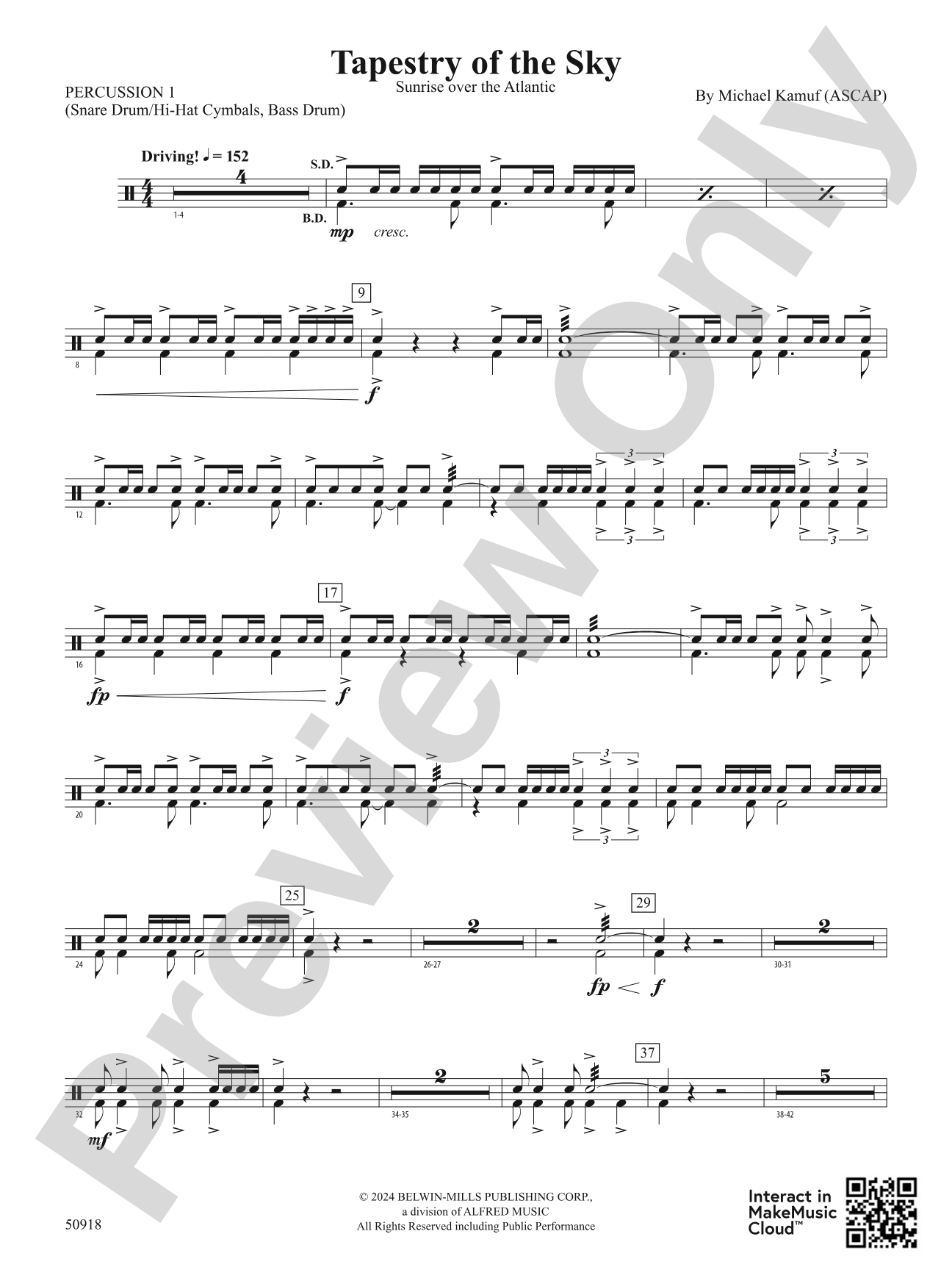 Tapestry of the Sky: 1st Percussion