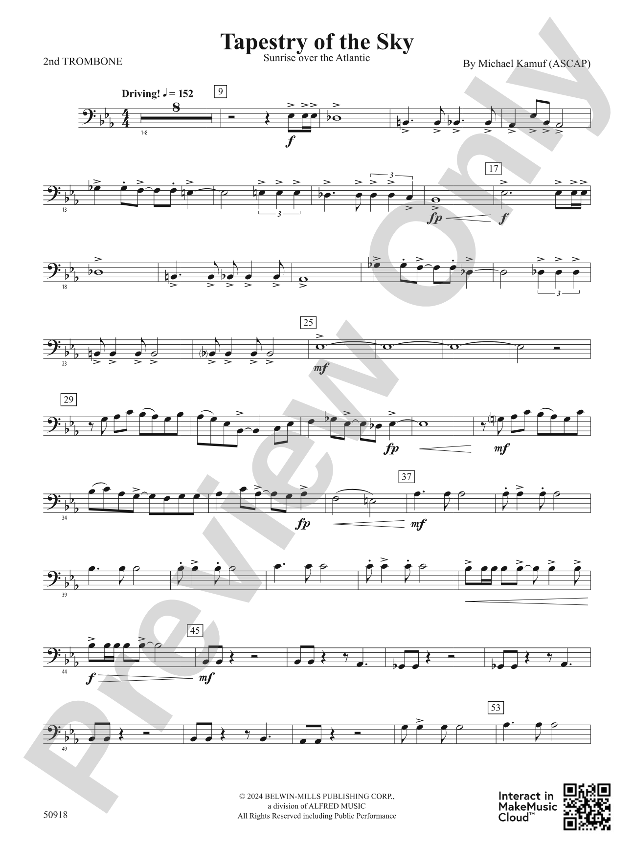 Tapestry of the Sky: 2nd Trombone