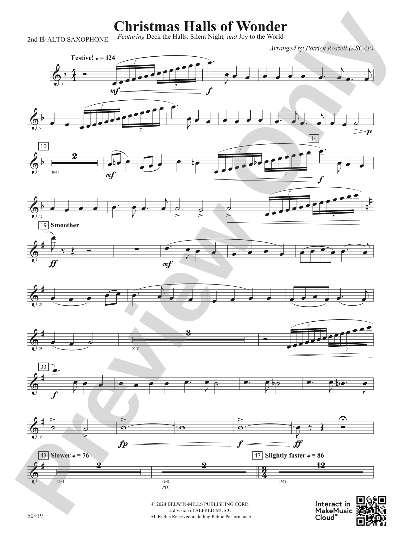 Christmas Halls of Wonder: 2nd E-flat Alto Saxophone
