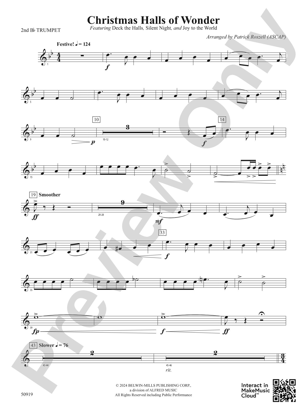 Christmas Halls of Wonder: 2nd B-flat Trumpet