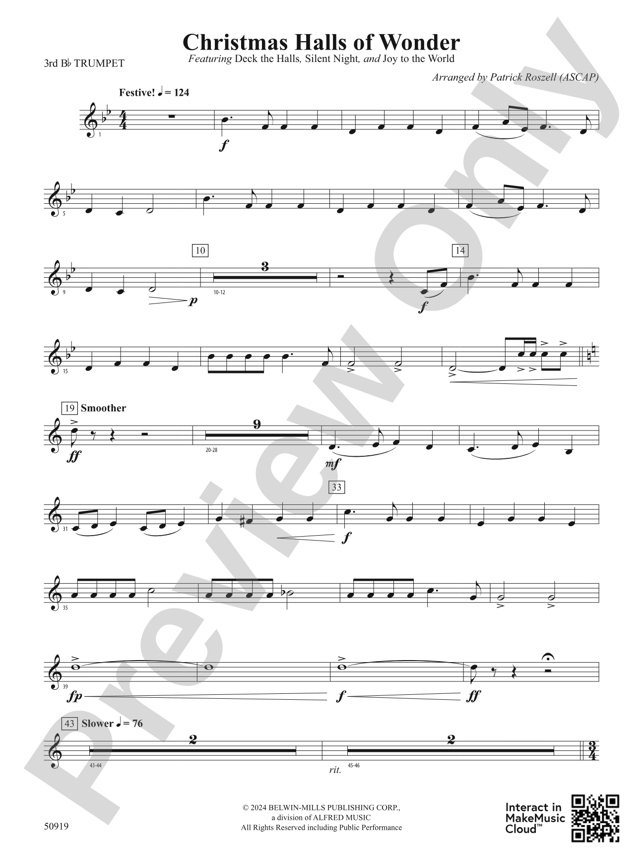 Christmas Halls of Wonder: 3rd B-flat Trumpet