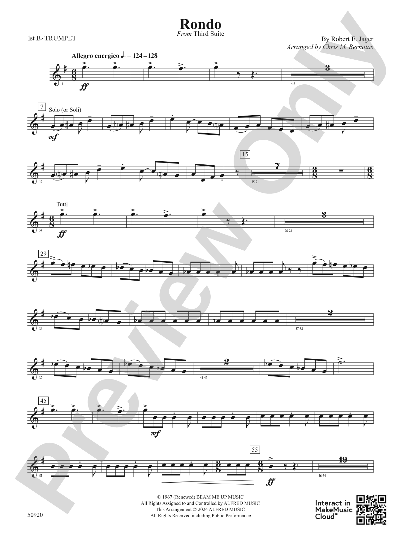 Rondo: 1st B-flat Trumpet