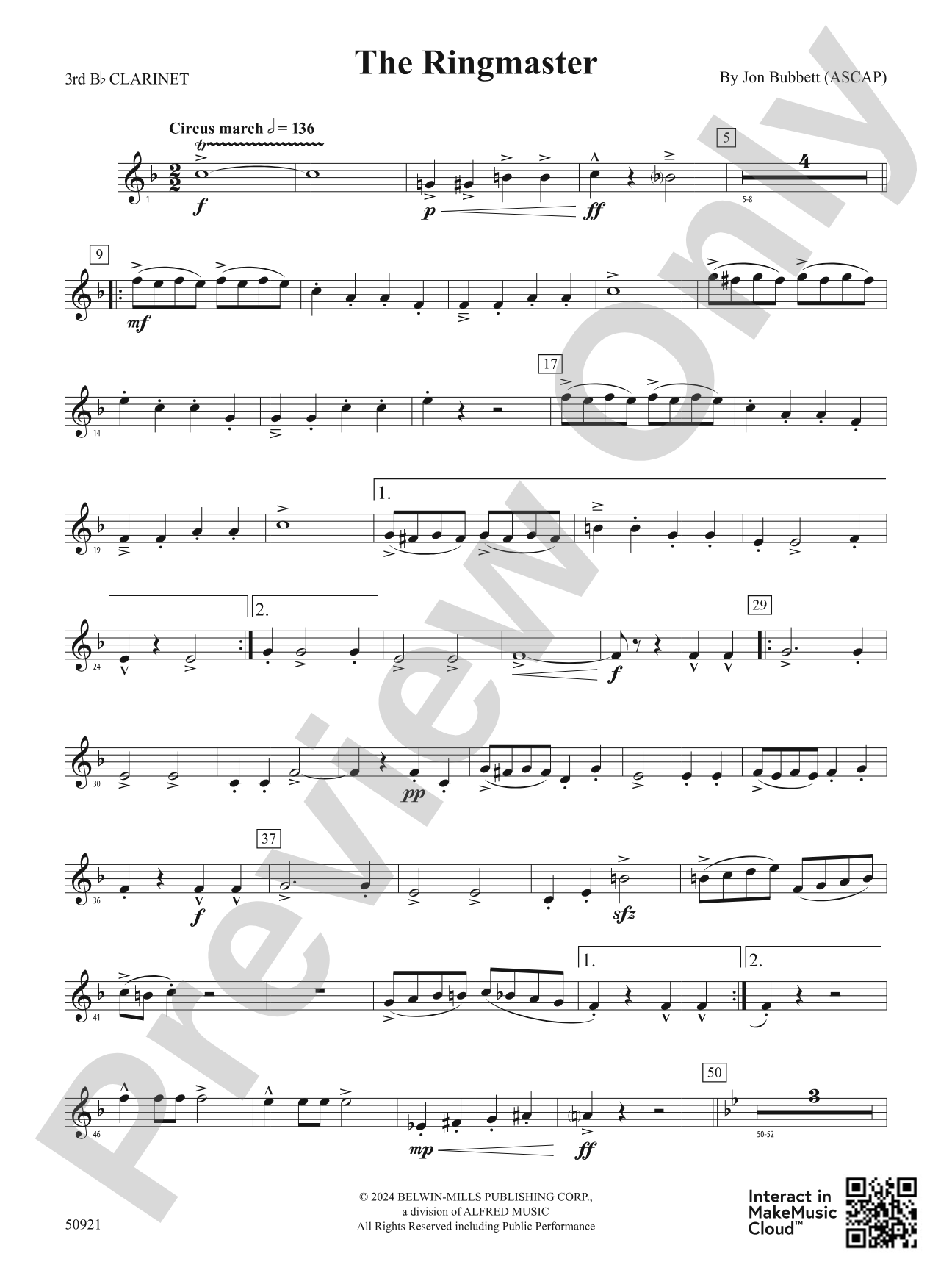 The Ringmaster: 3rd B-flat Clarinet