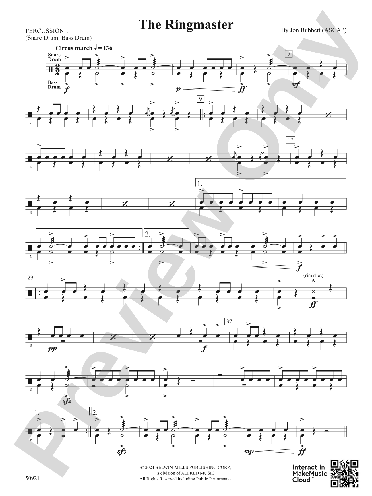 The Ringmaster: 1st Percussion