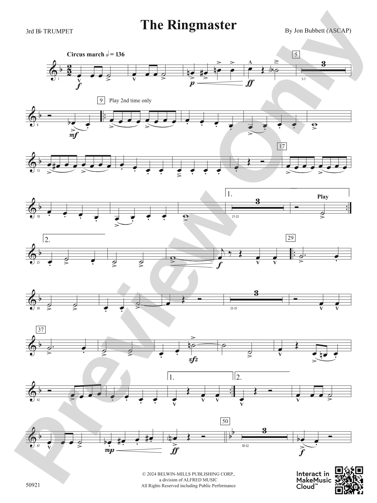 The Ringmaster: 3rd B-flat Trumpet