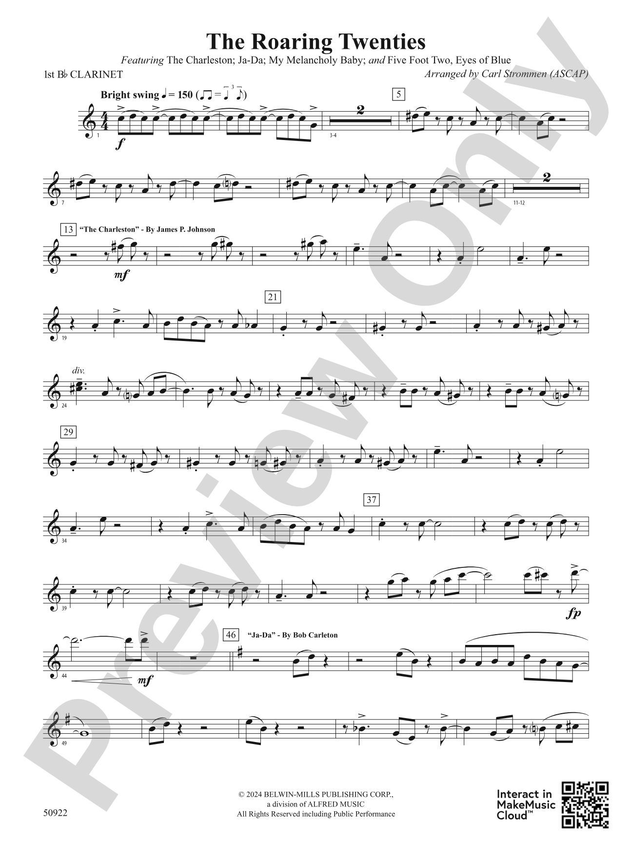 The Roaring Twenties: 1st B-flat Clarinet
