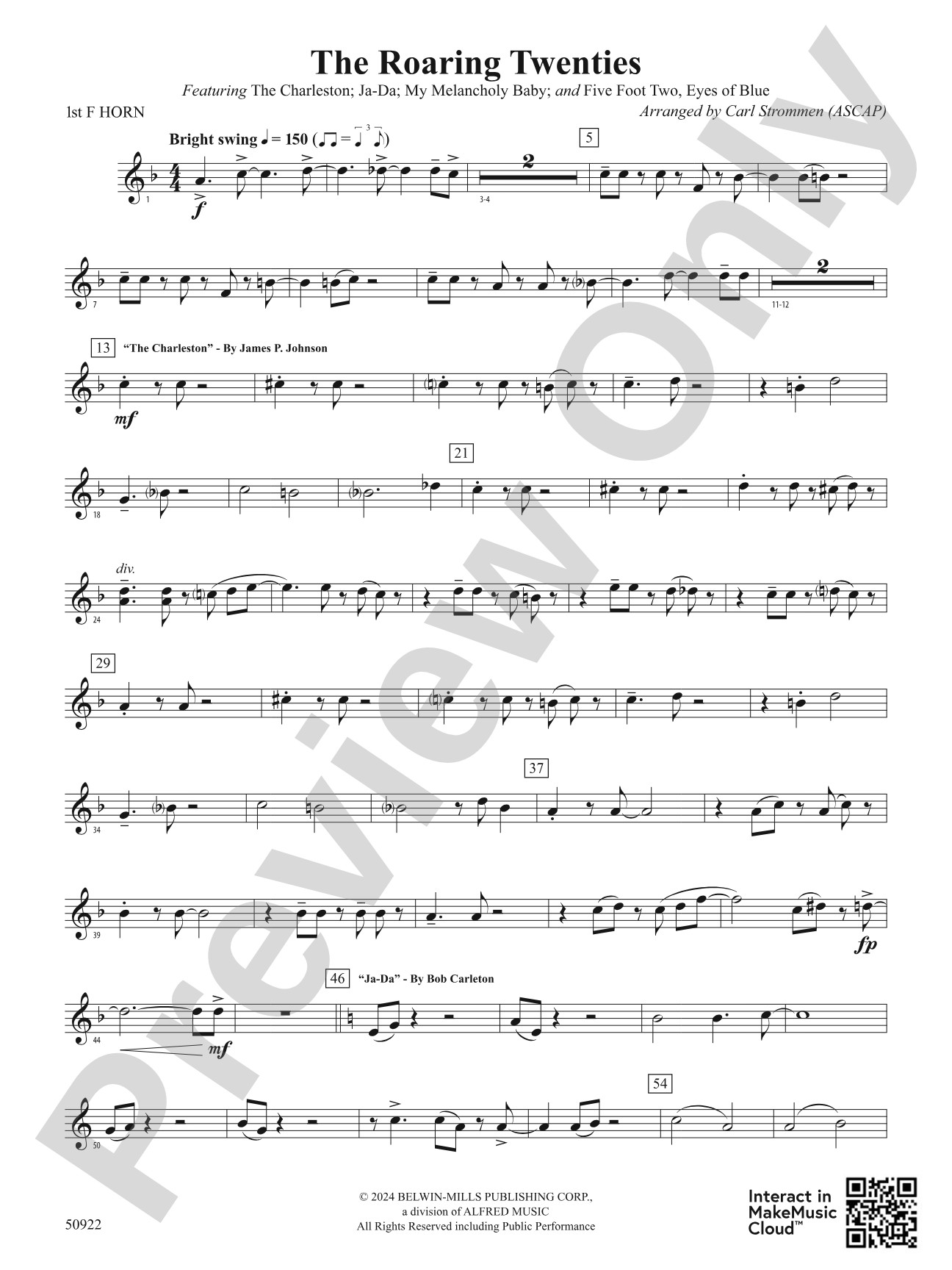 The Roaring Twenties: 1st F Horn