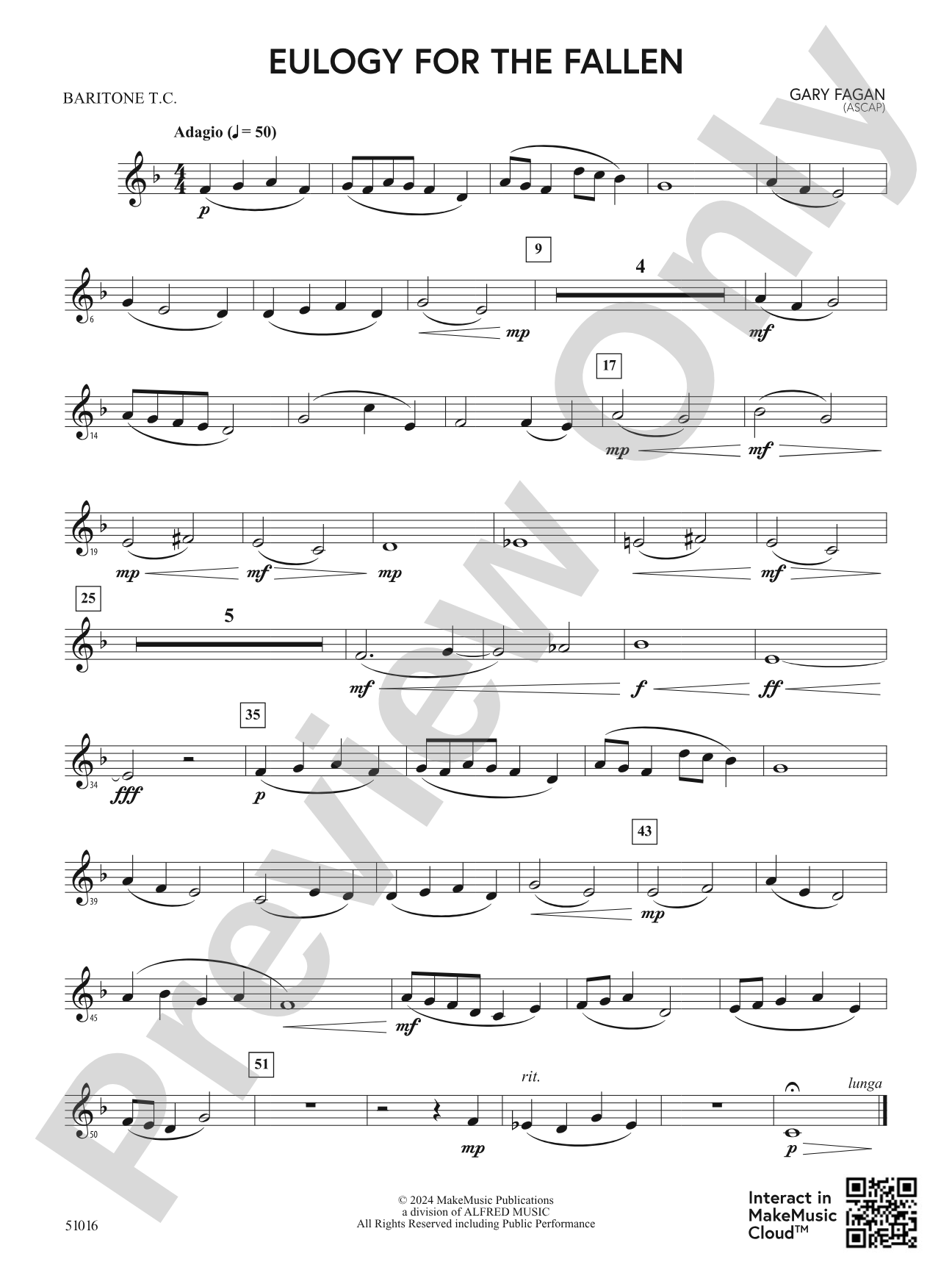 Eulogy for the Fallen: Baritone T.C.