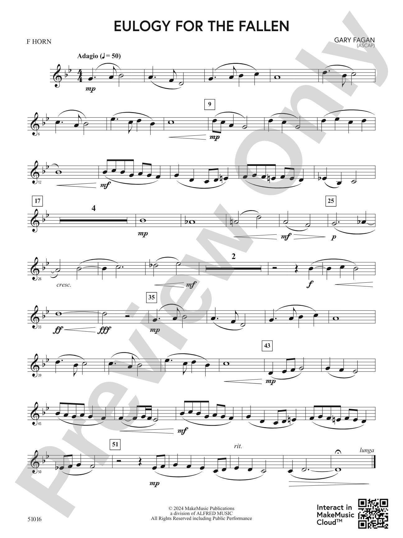 Eulogy for the Fallen: 1st F Horn