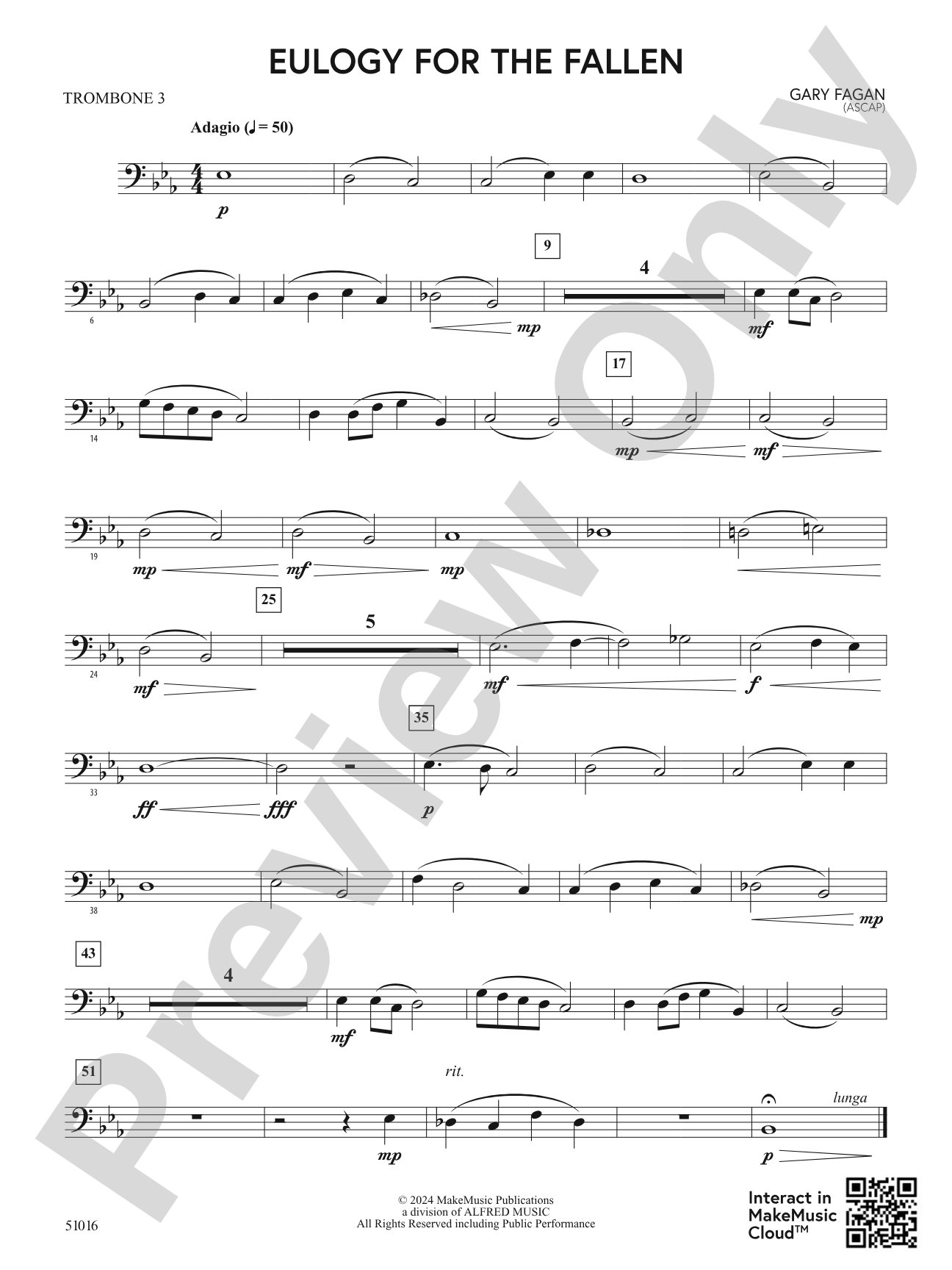 Eulogy for the Fallen: 3rd Trombone