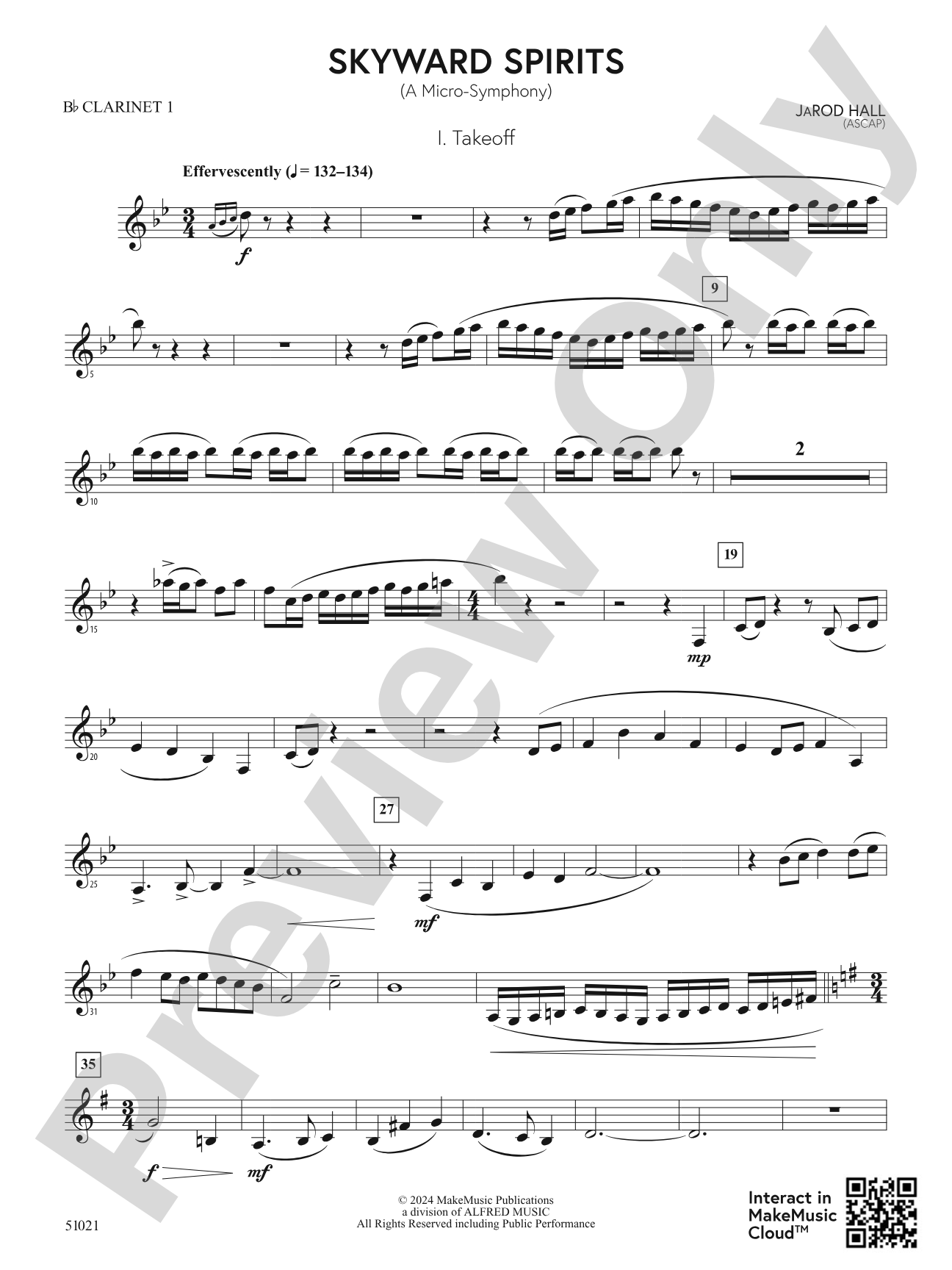 Skyward Spirits: 1st B-flat Clarinet