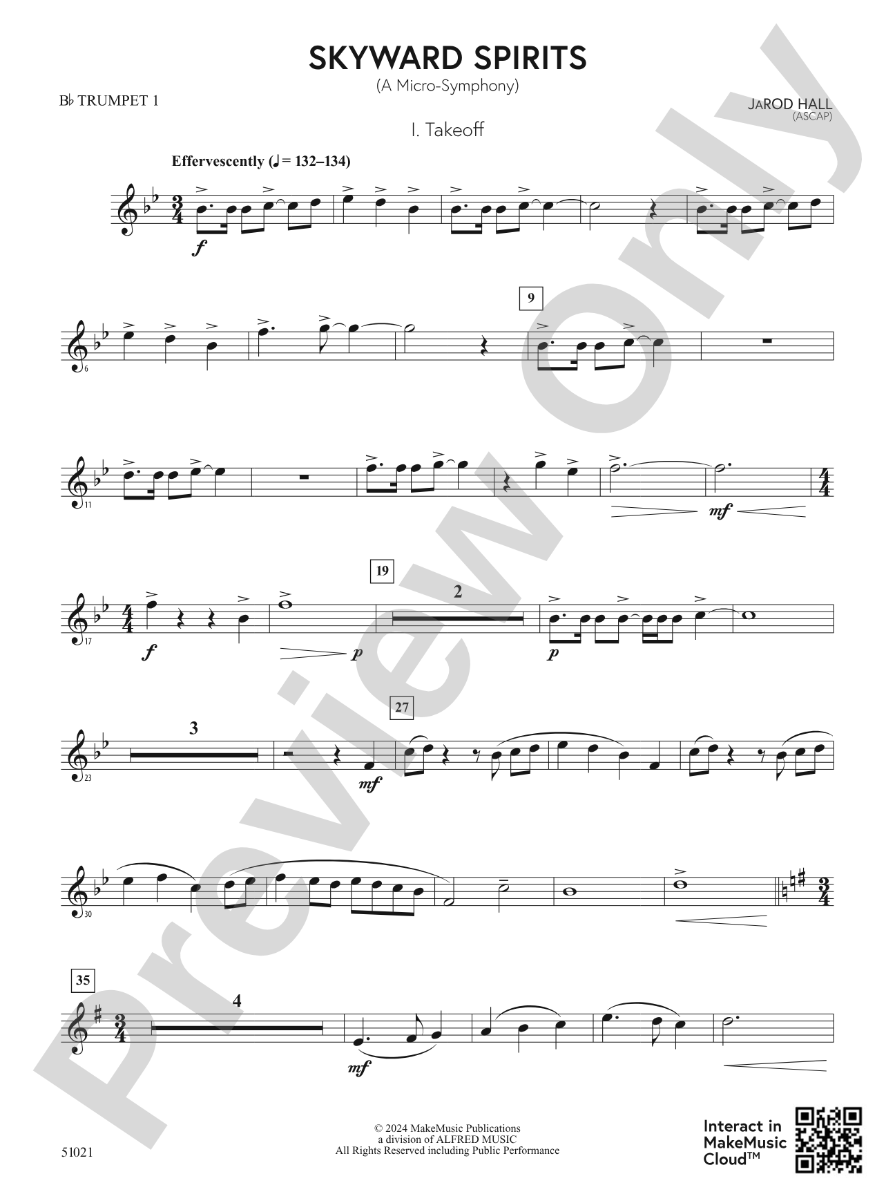 Skyward Spirits: 1st B-flat Trumpet