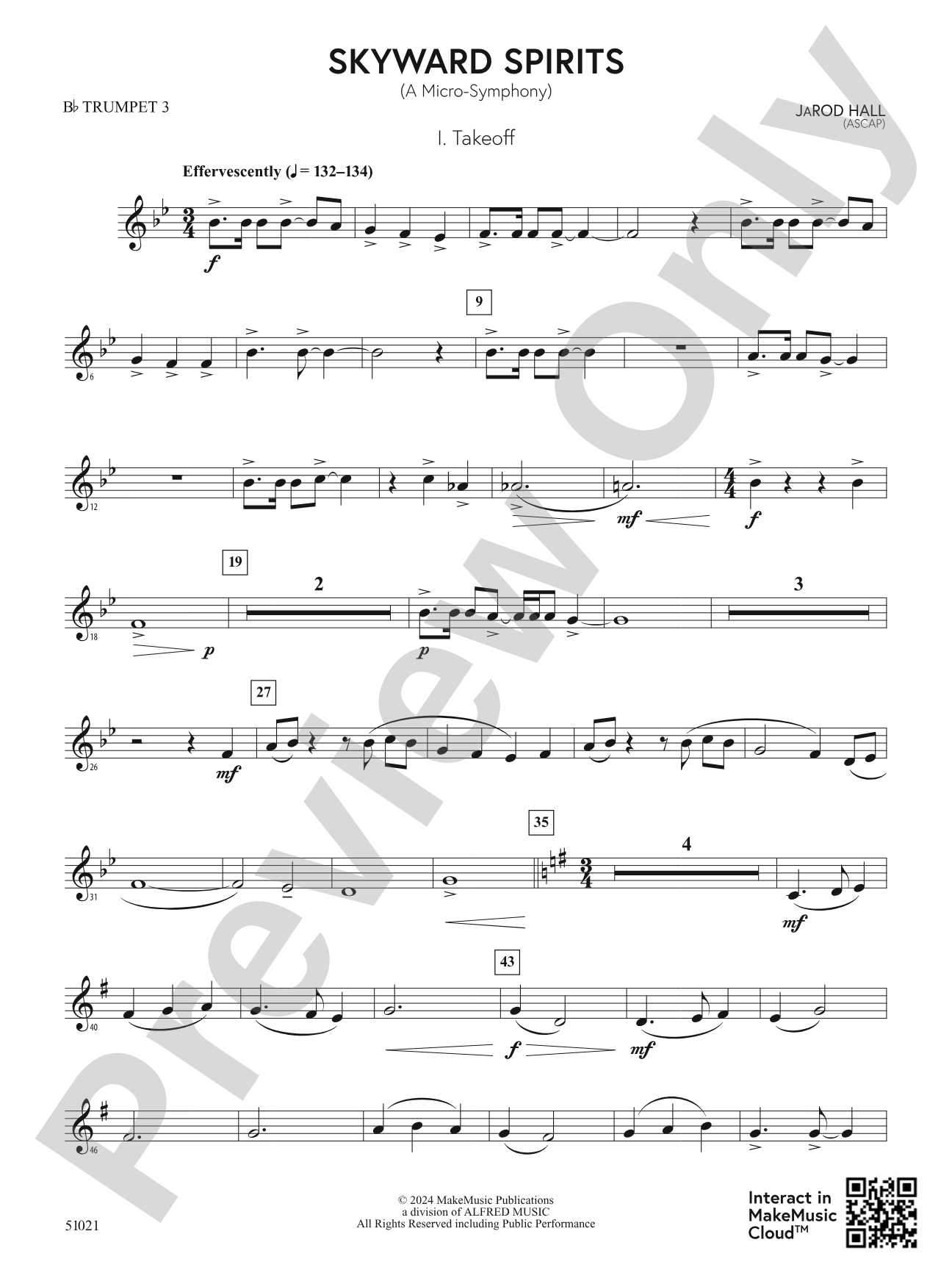 Skyward Spirits: 3rd B-flat Trumpet