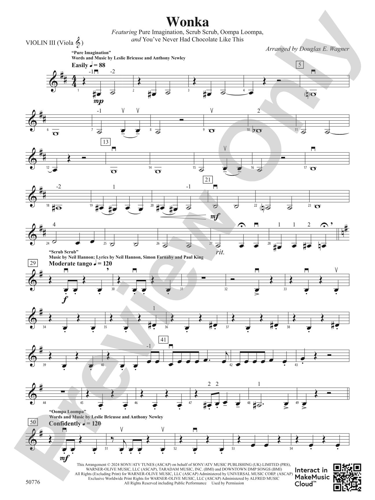 Wonka: 3rd Violin (Viola [TC])