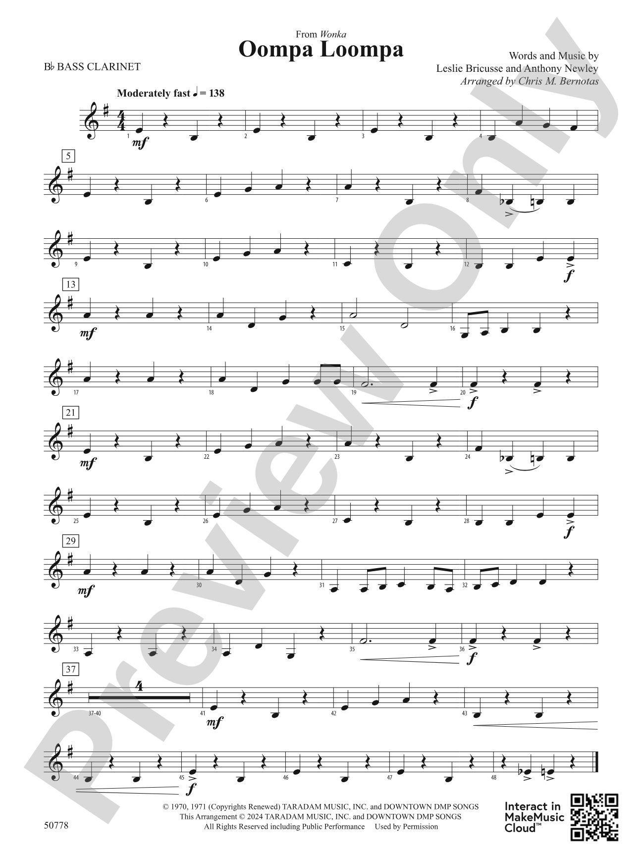 Oompa Loompa: B-flat Bass Clarinet