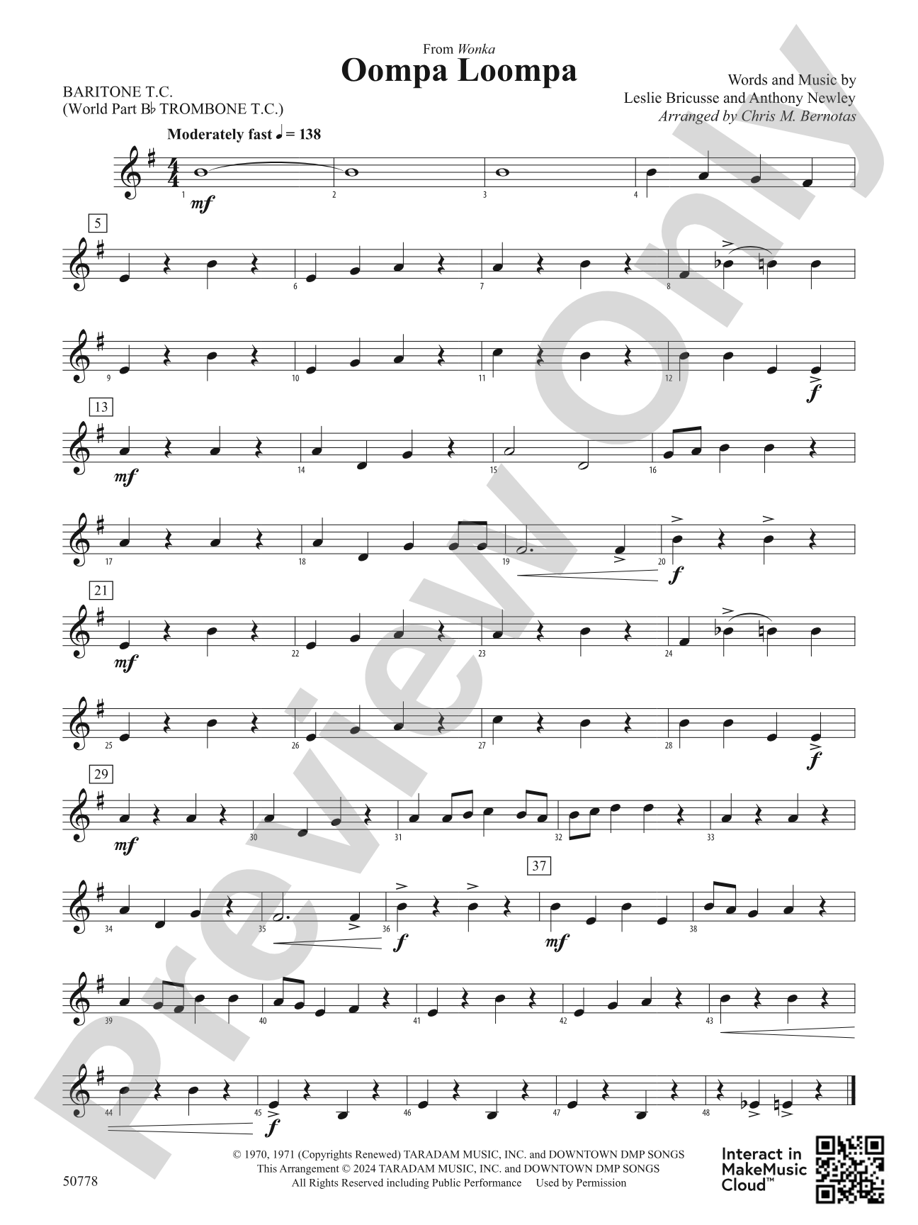 Oompa Loompa: Baritone T.C.
