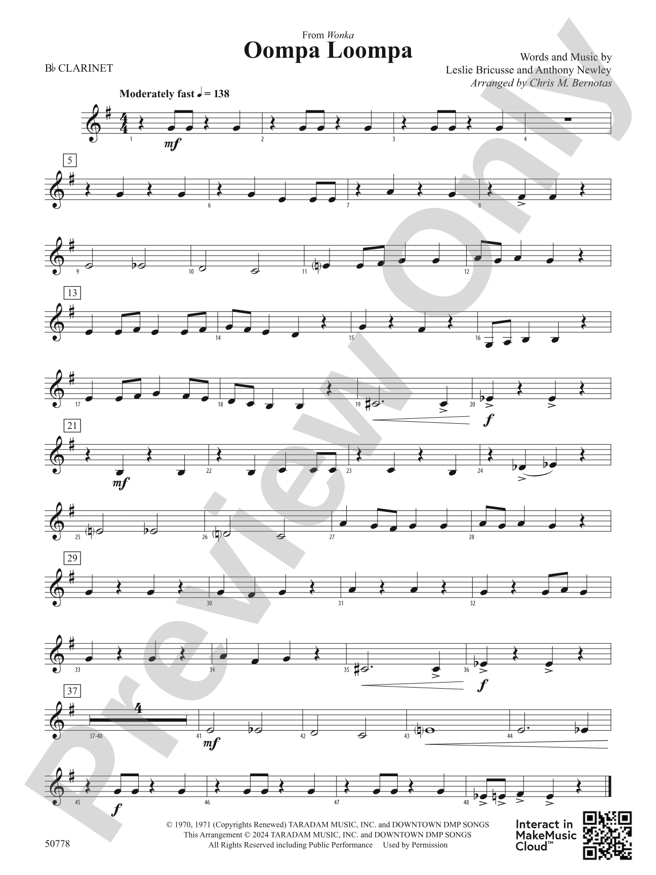 Oompa Loompa: 1st B-flat Clarinet