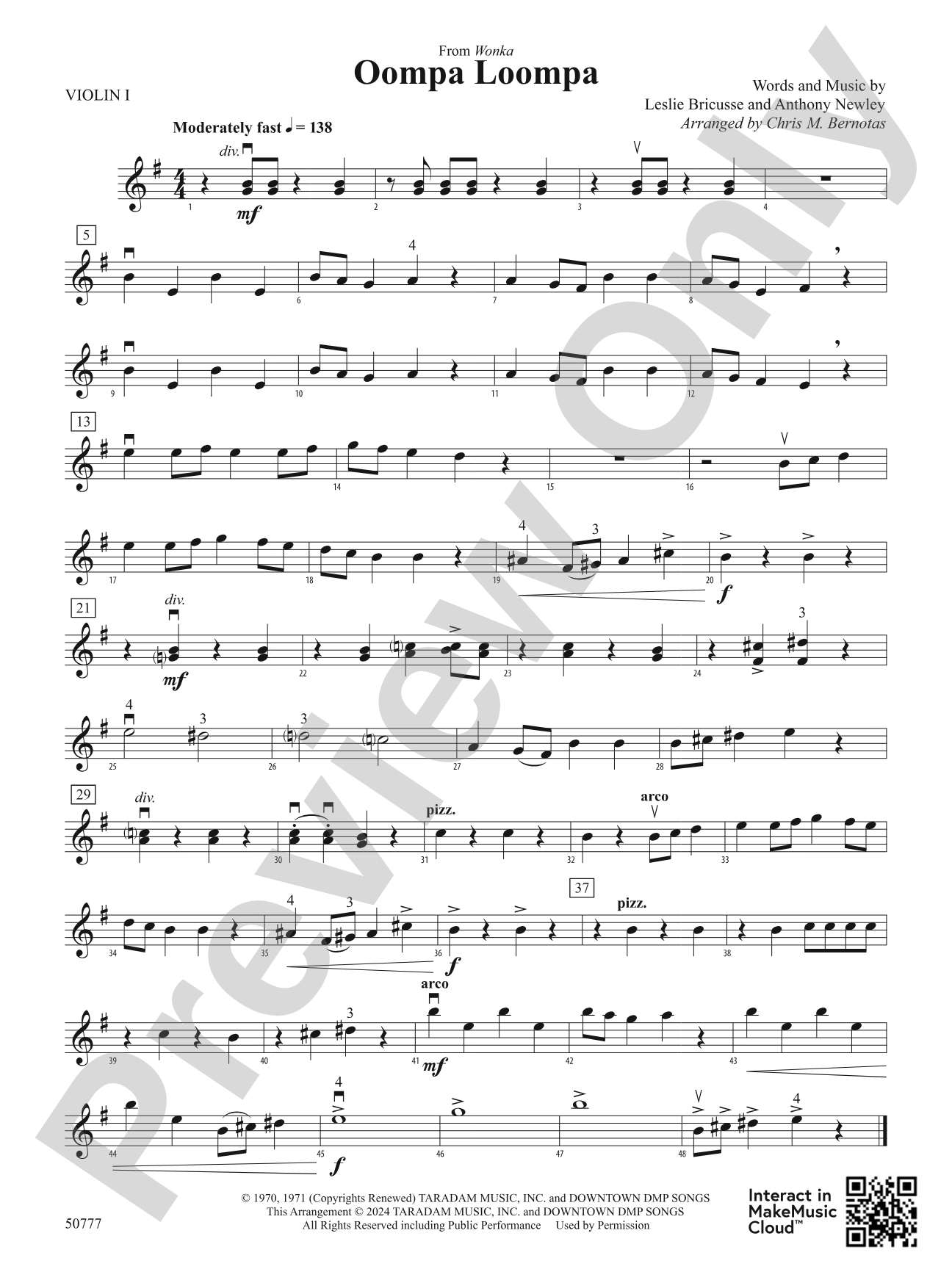 Oompa Loompa: 1st Violin