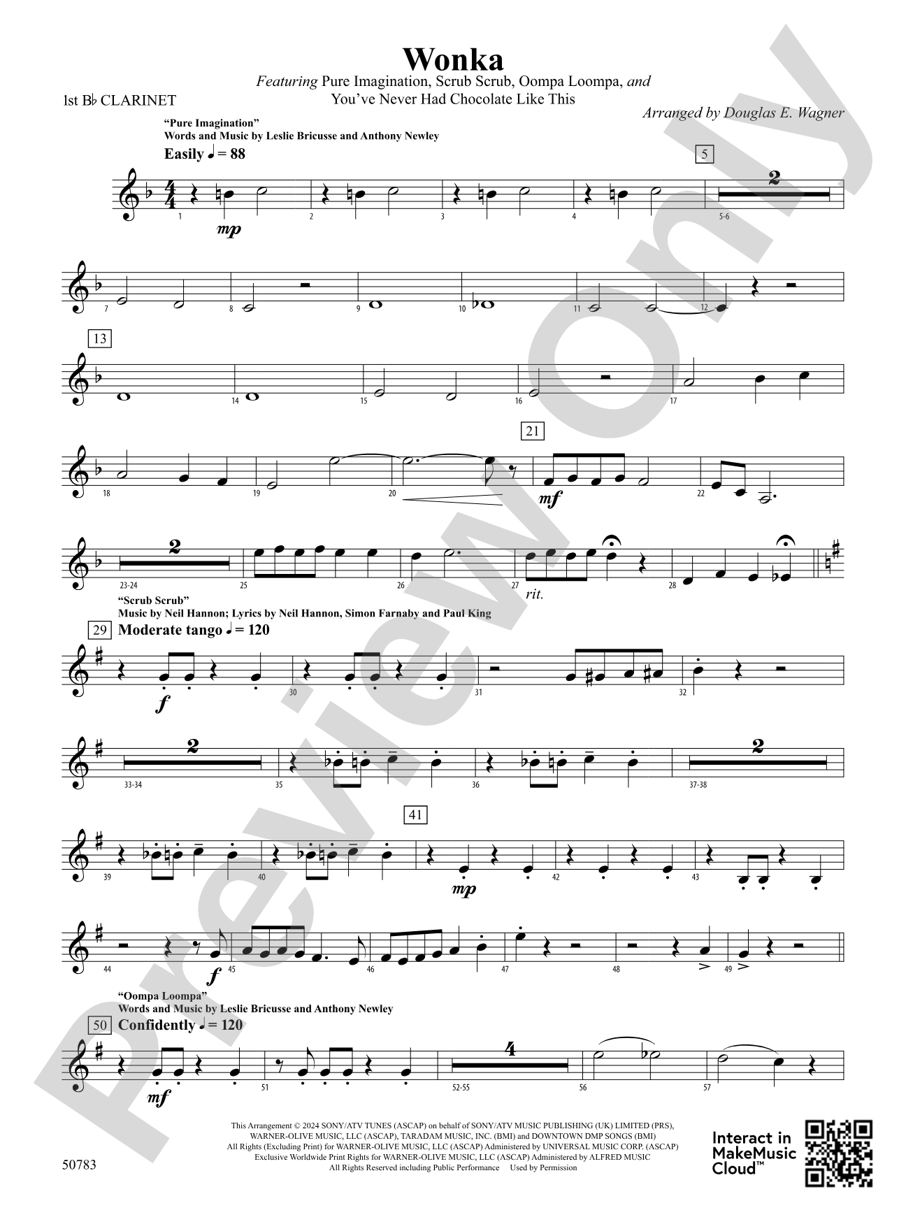 Wonka: 1st B-flat Clarinet