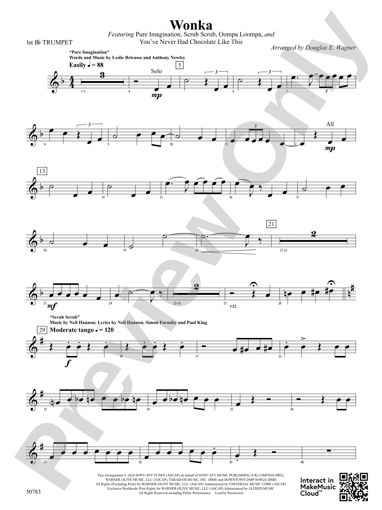 Wonka: 1st B-flat Trumpet