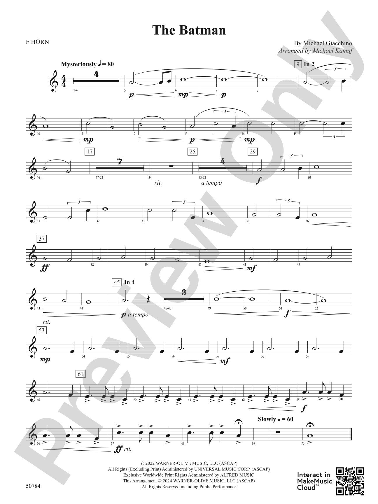 The Batman: 1st F Horn