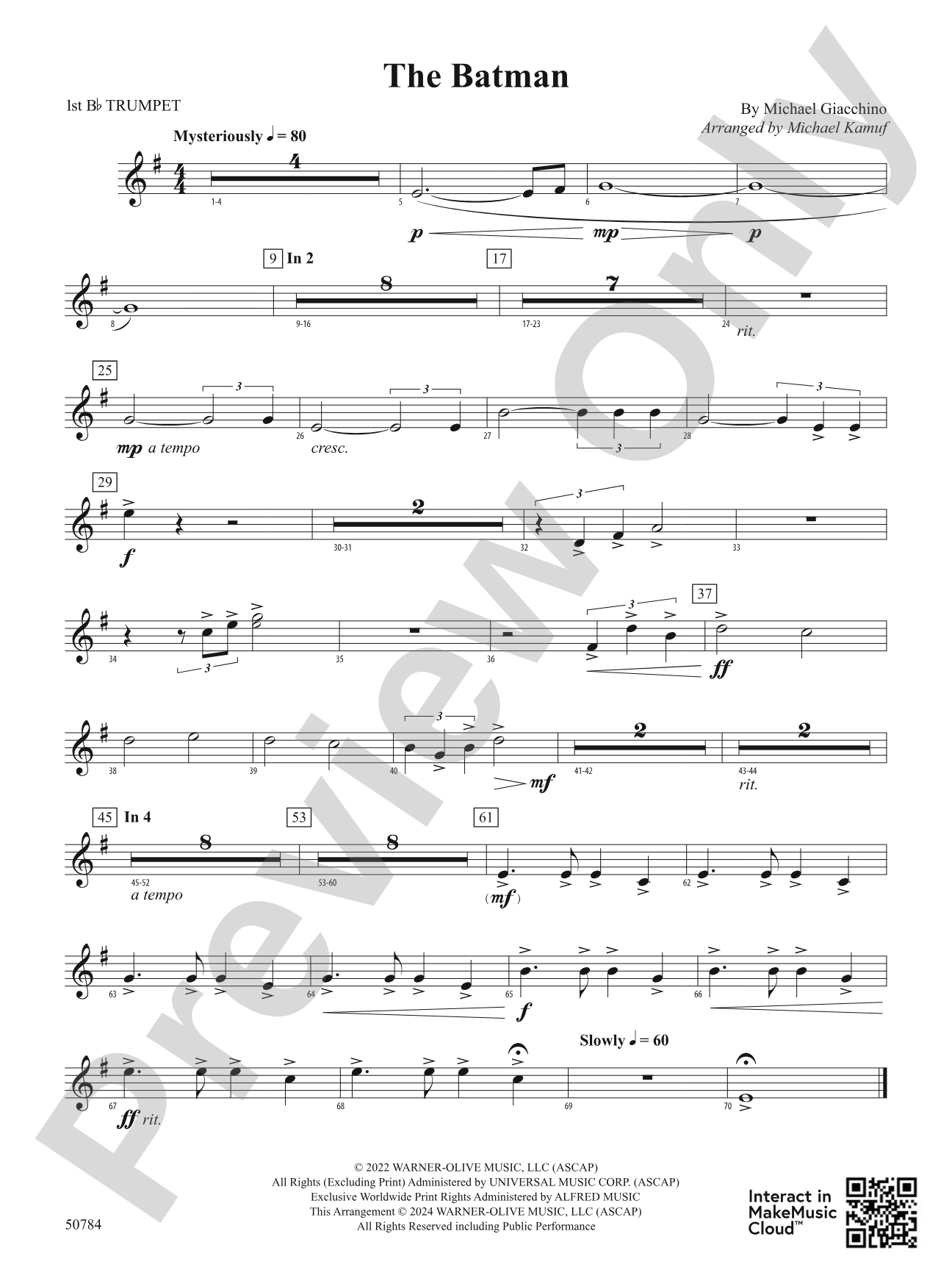 The Batman: 1st B-flat Trumpet