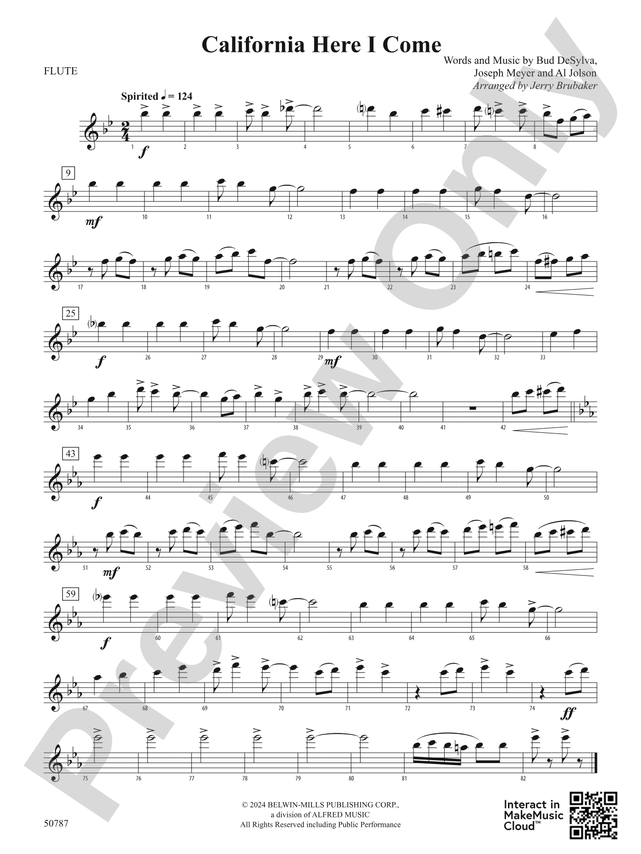 California Here I Come: Flute