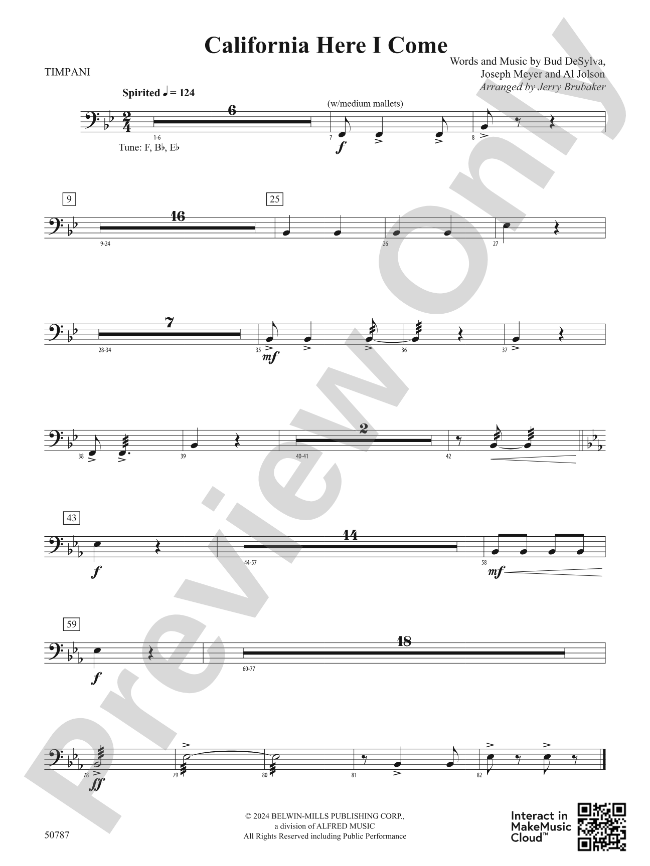 California Here I Come: Timpani