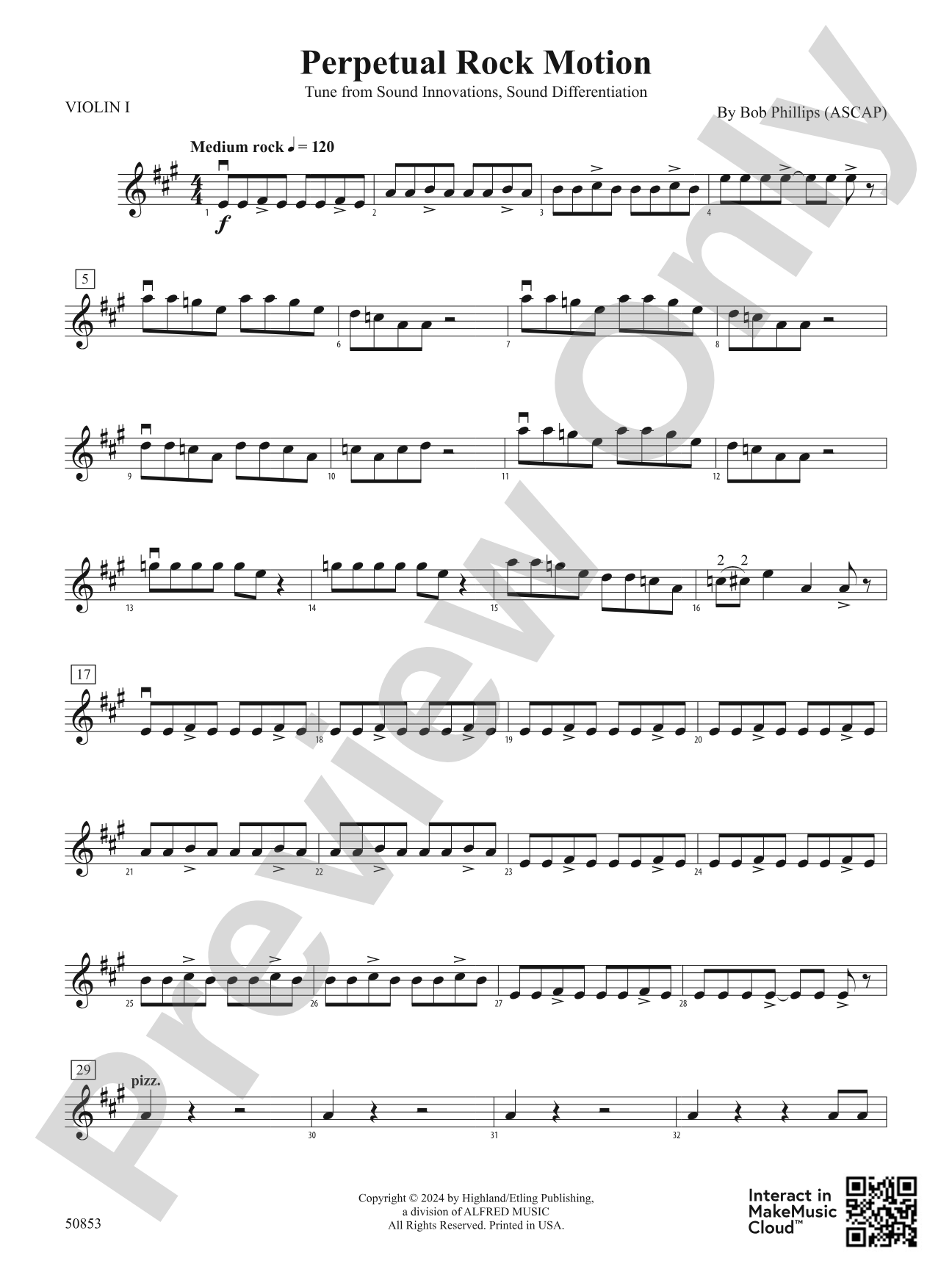 Perpetual Rock Motion: 1st Violin