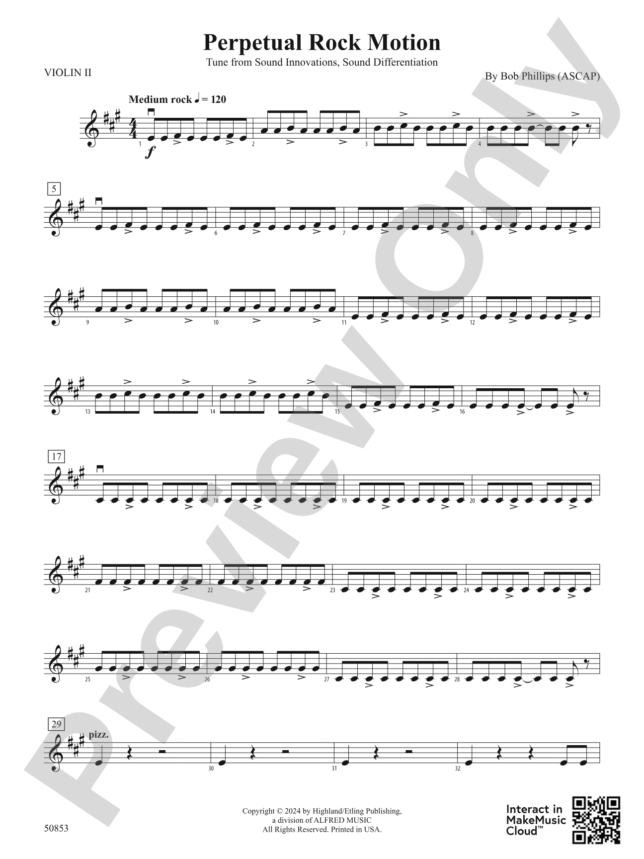 Perpetual Rock Motion: 2nd Violin