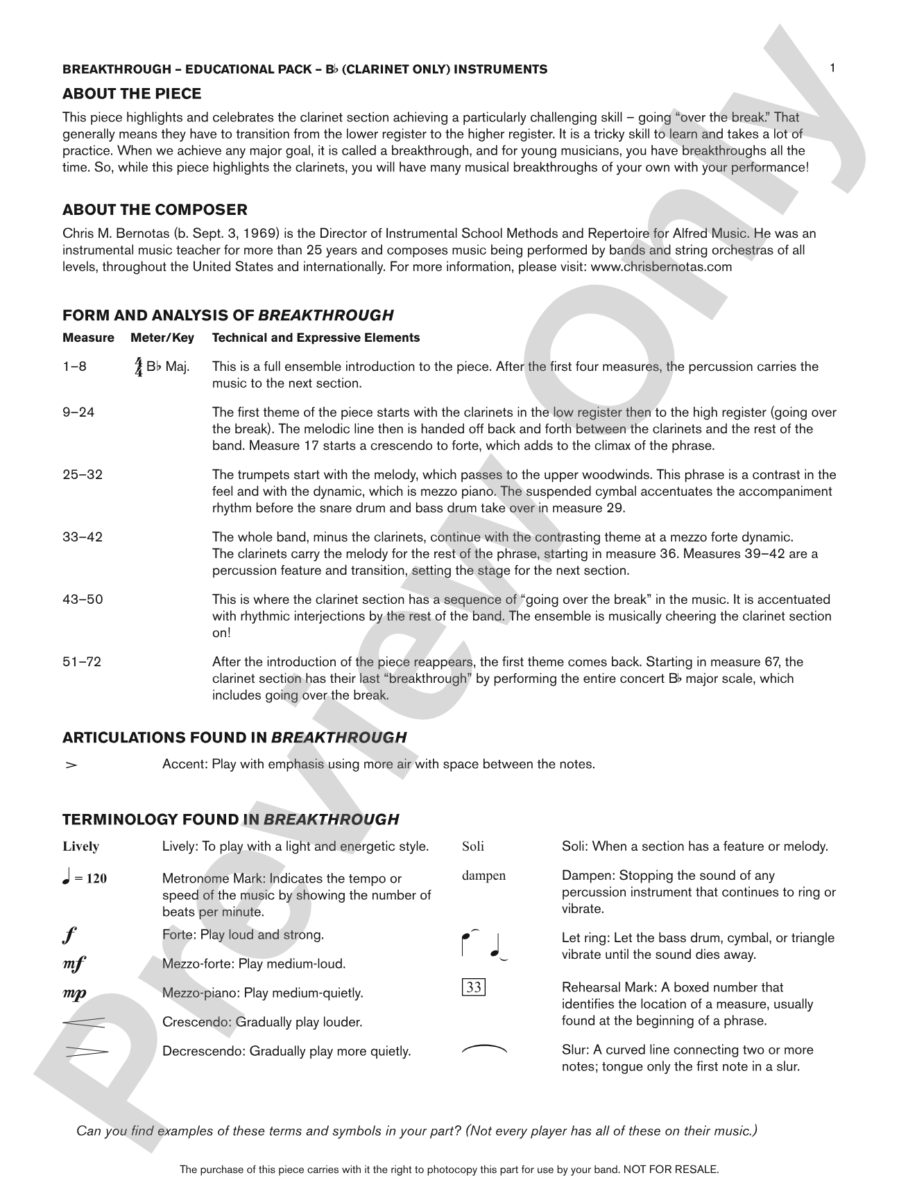 Breakthrough: B-flat Clarinet Educational Pack