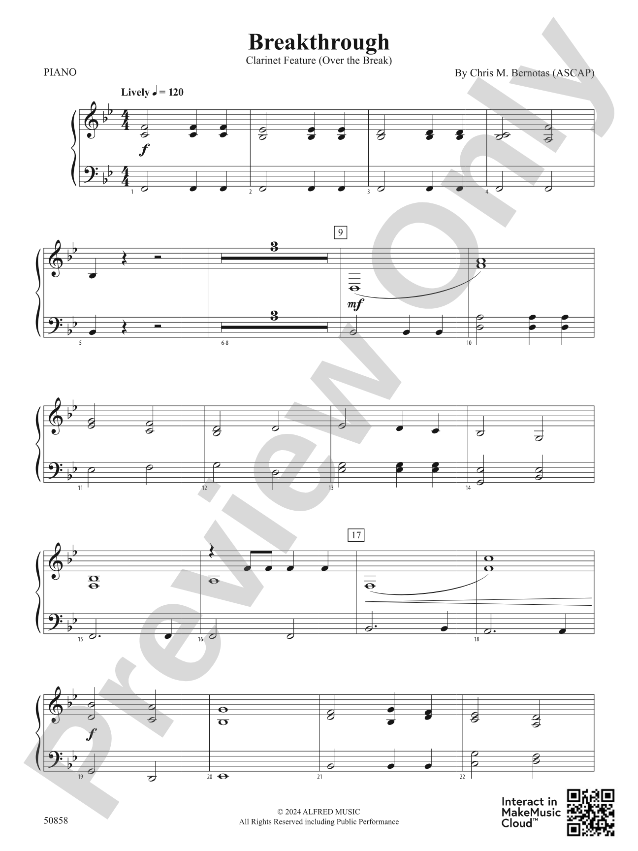 Breakthrough: Piano Accompaniment