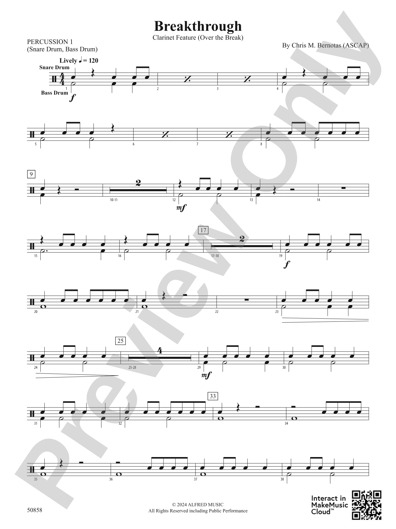 Breakthrough: 1st Percussion