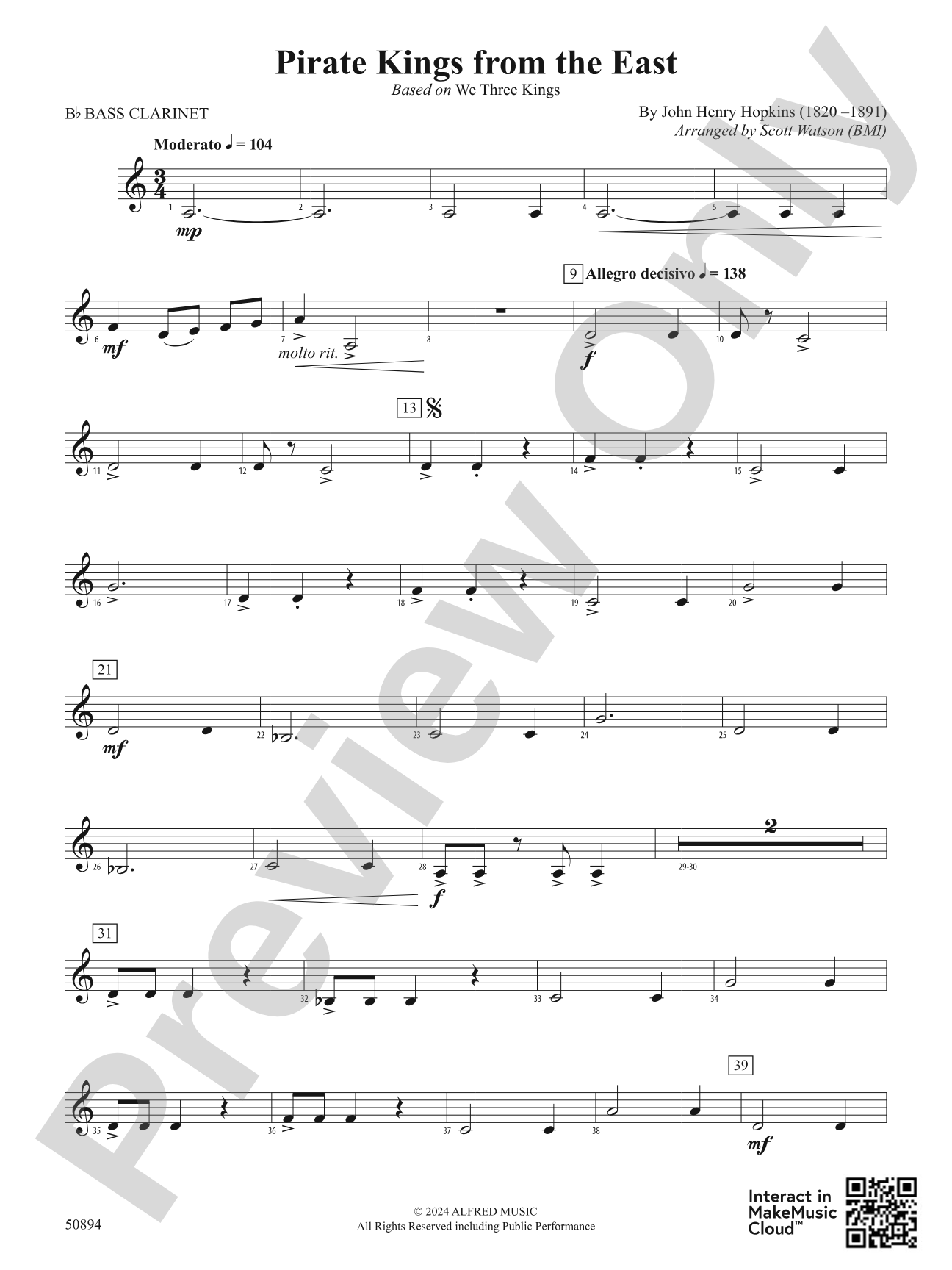 Pirate Kings from the East: B-flat Bass Clarinet