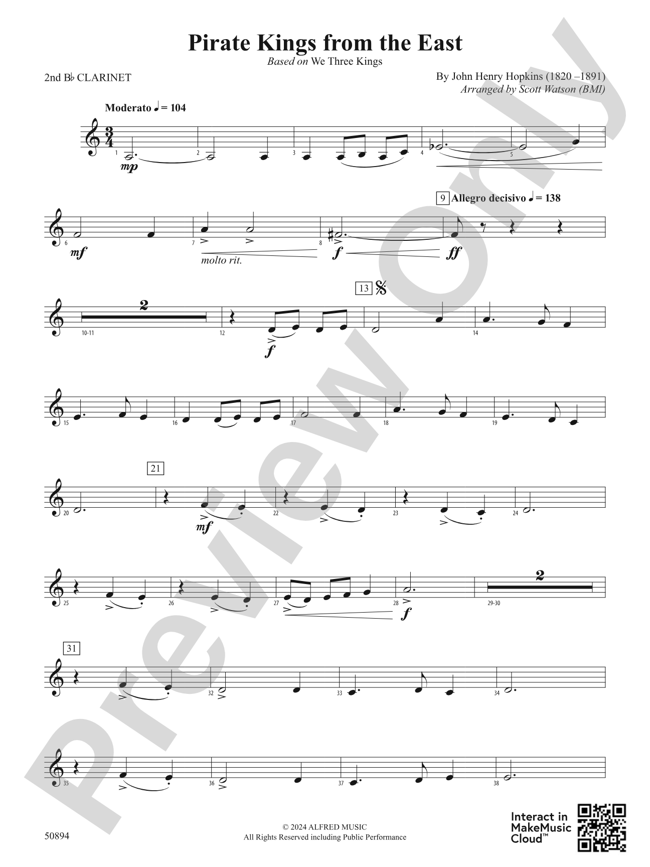 Pirate Kings from the East: 2nd B-flat Clarinet