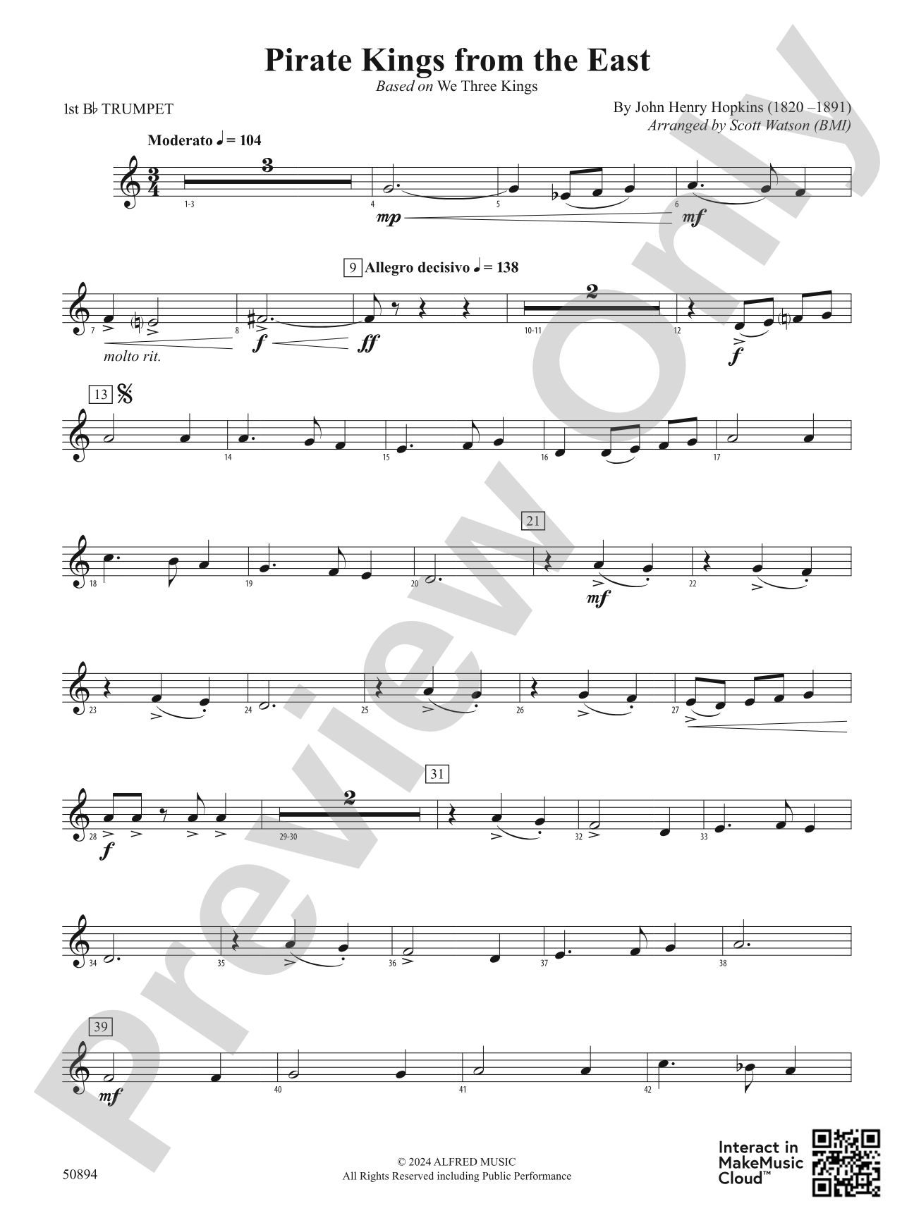 Pirate Kings from the East: 1st B-flat Trumpet