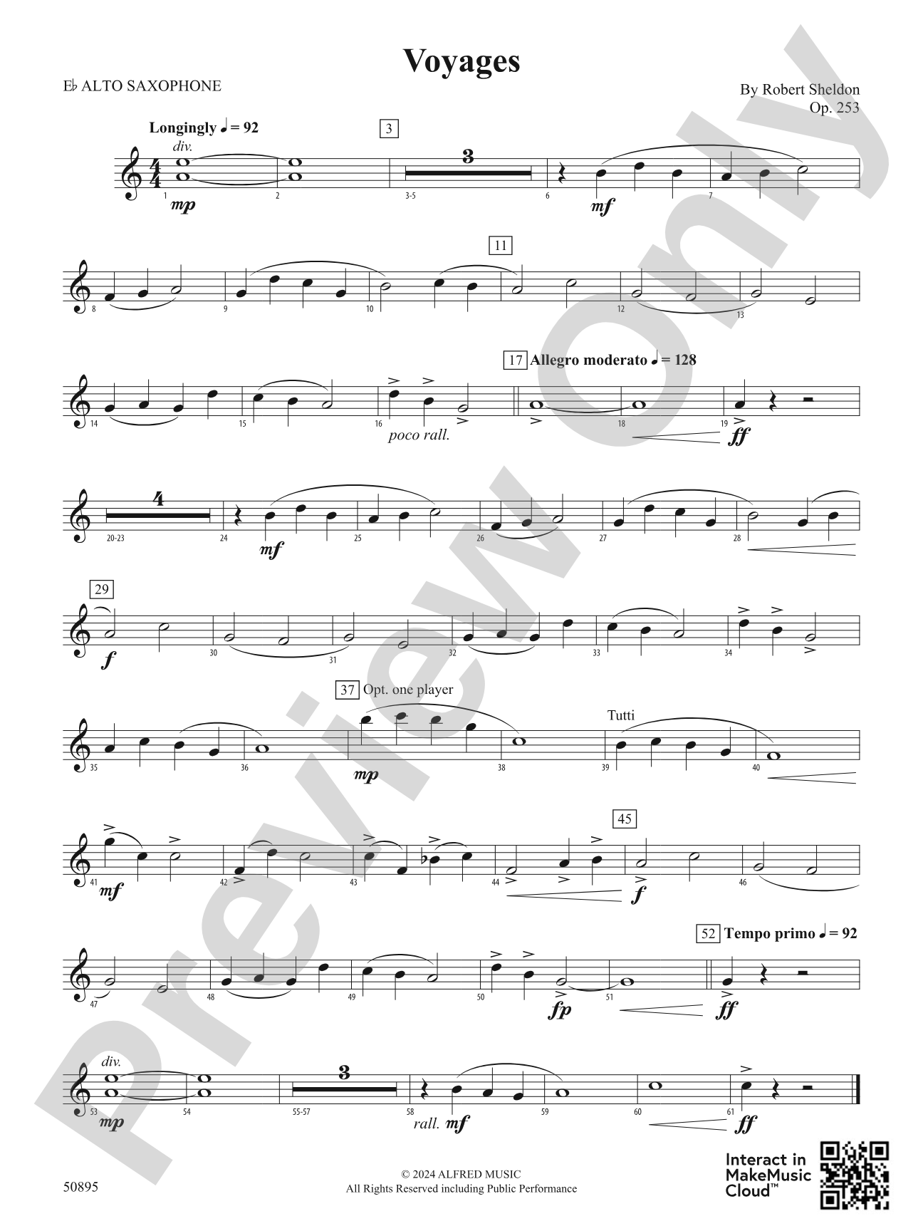 Voyages: E-flat Alto Saxophone