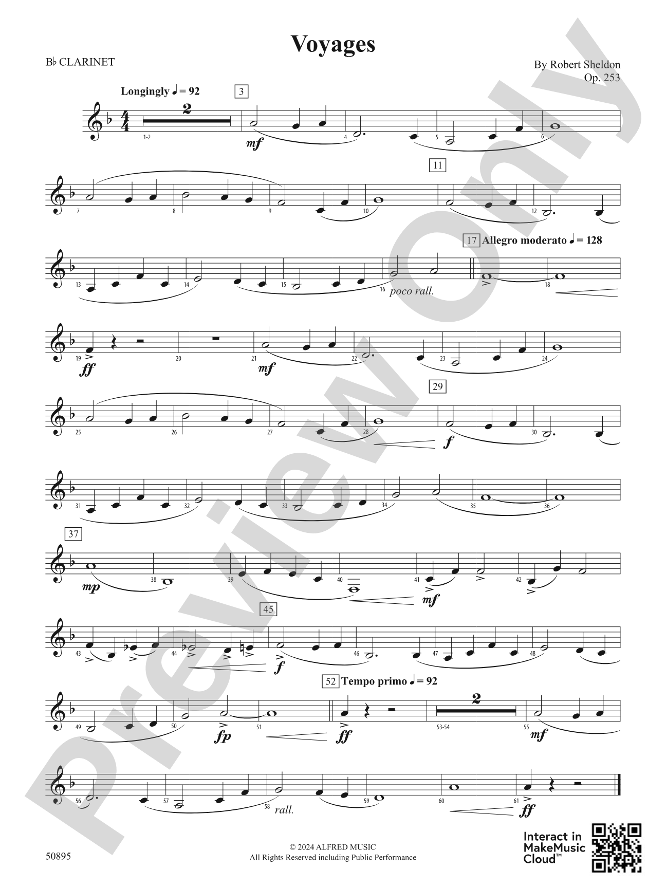 Voyages: 1st B-flat Clarinet