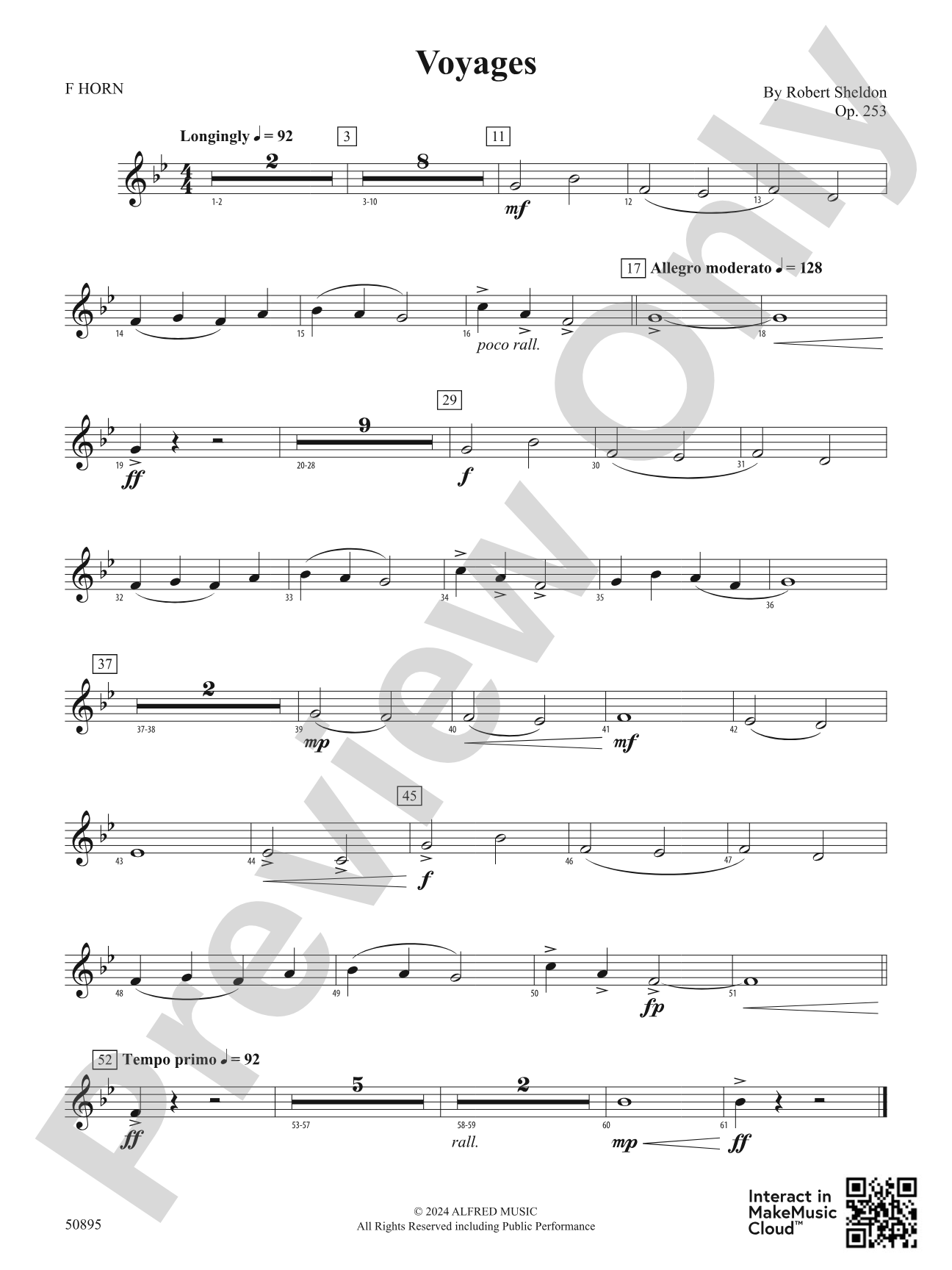 Voyages: 1st F Horn