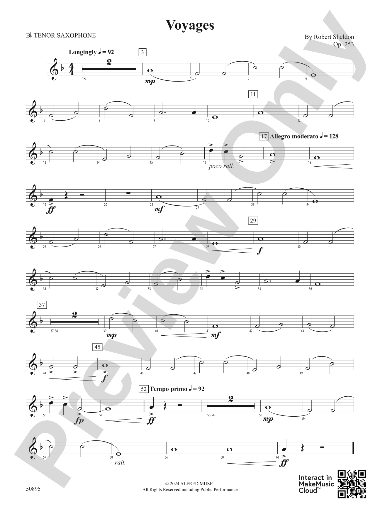 Voyages: B-flat Tenor Saxophone