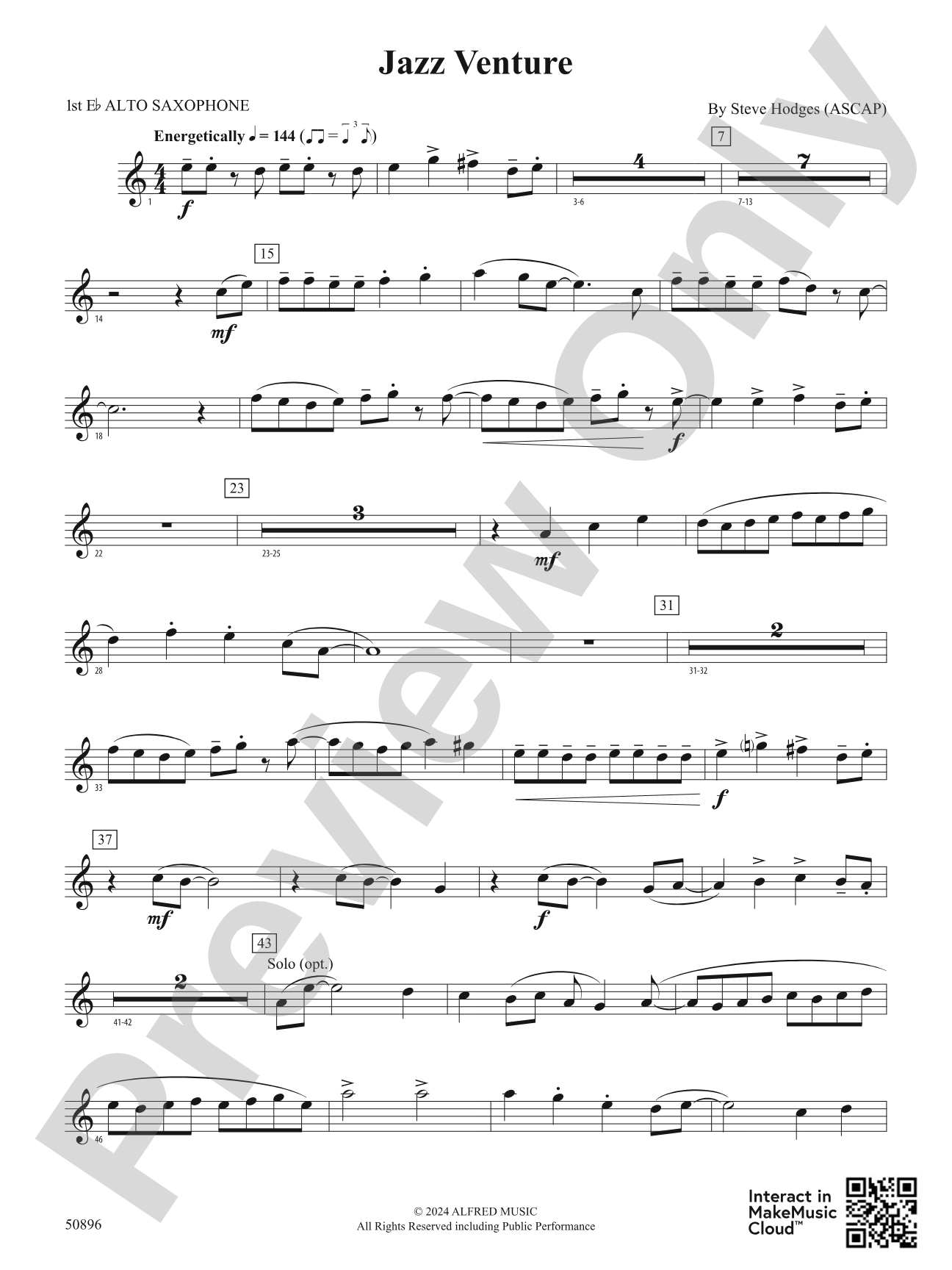 Jazz Venture: E-flat Alto Saxophone