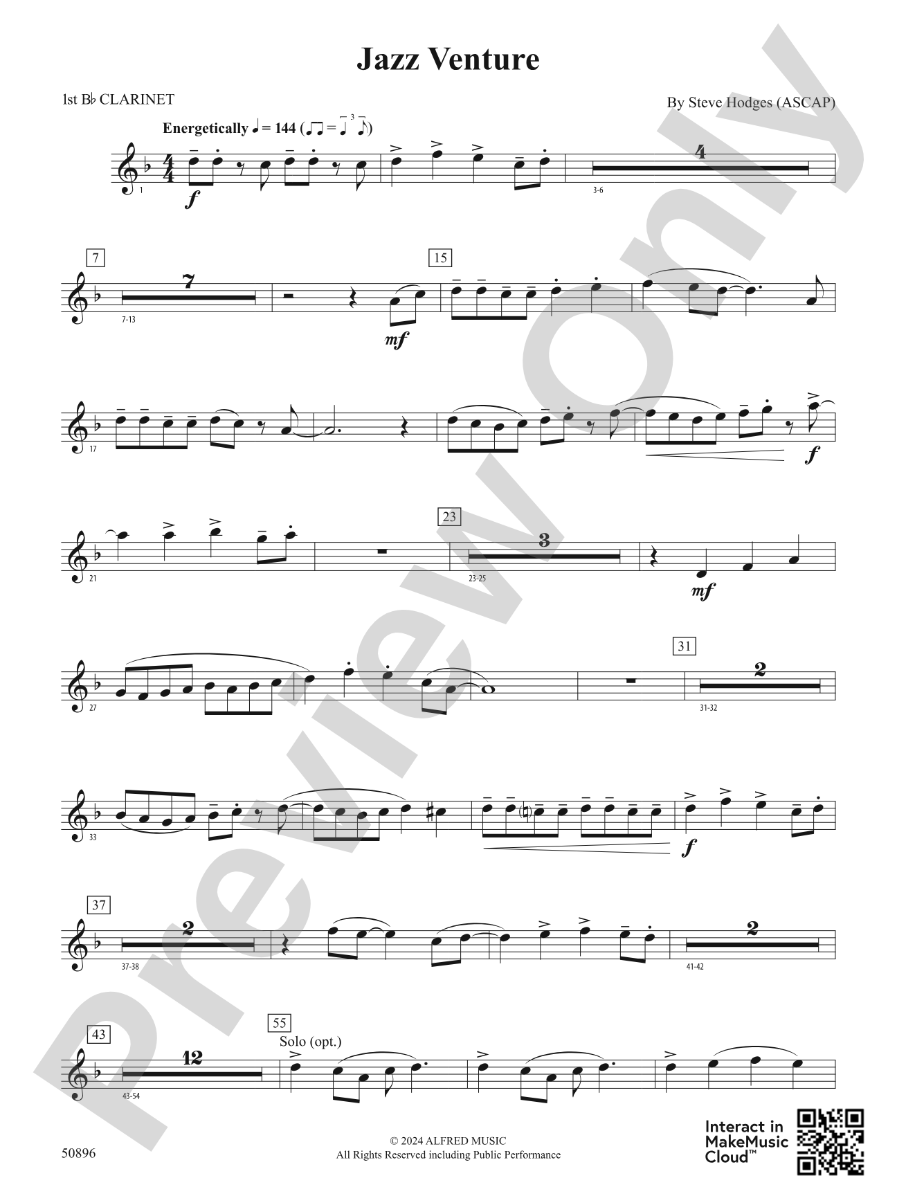 Jazz Venture: 1st B-flat Clarinet