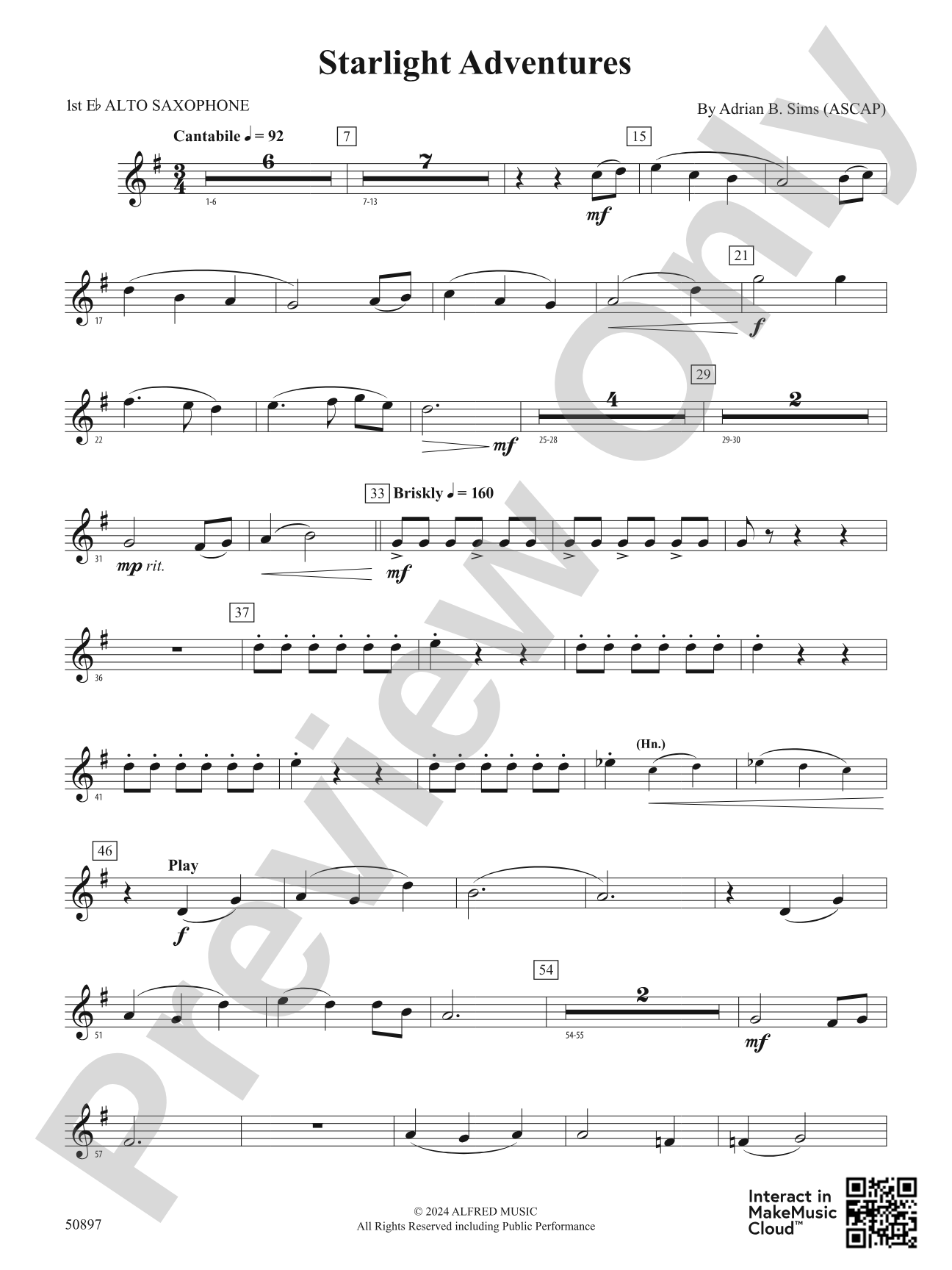 Starlight Adventures: E-flat Alto Saxophone