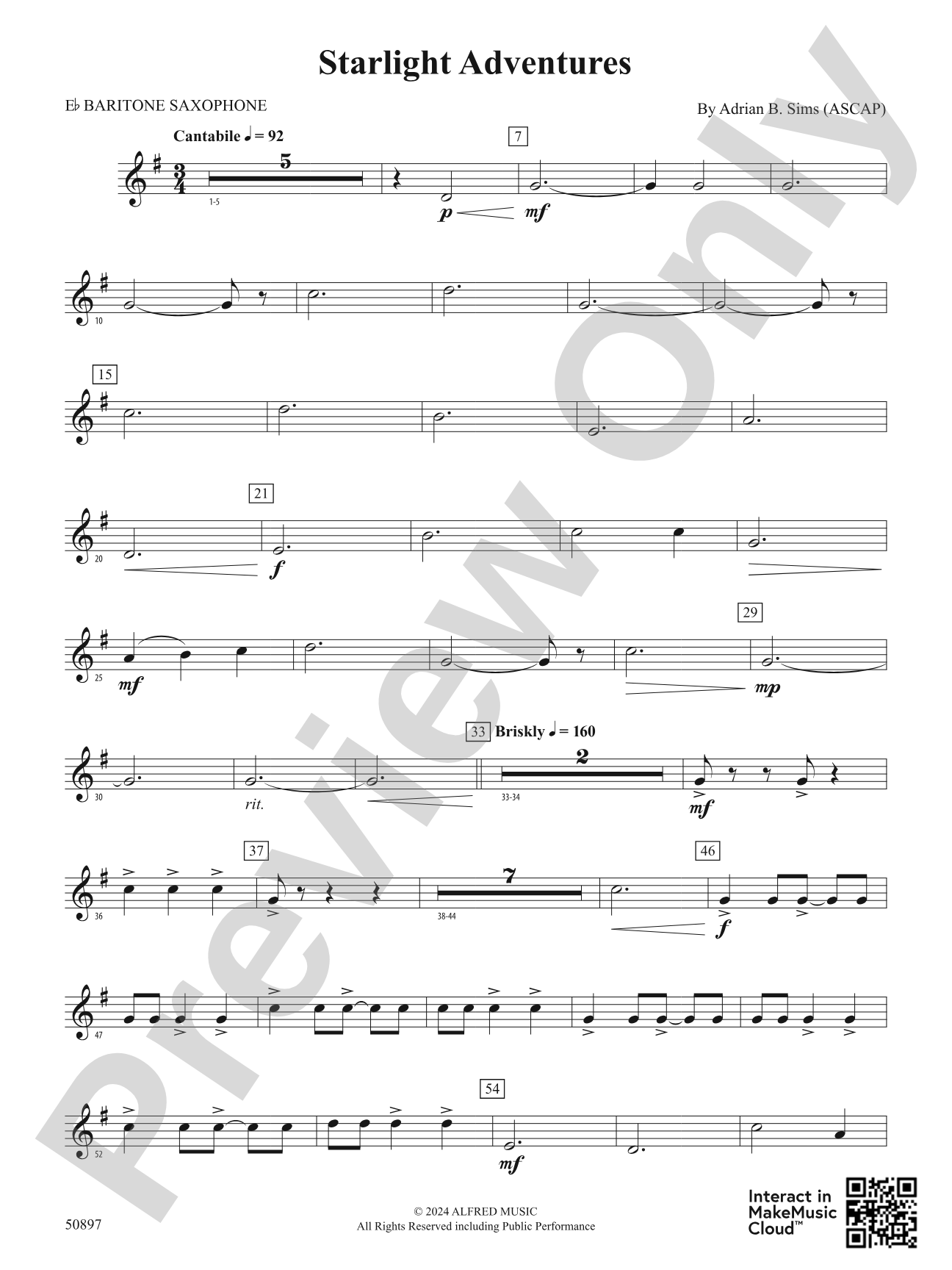 Starlight Adventures: E-flat Baritone Saxophone