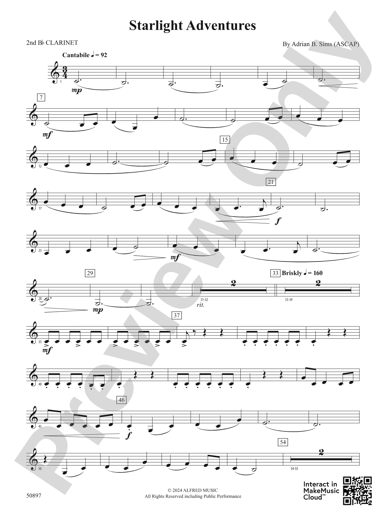 Starlight Adventures: 2nd B-flat Clarinet