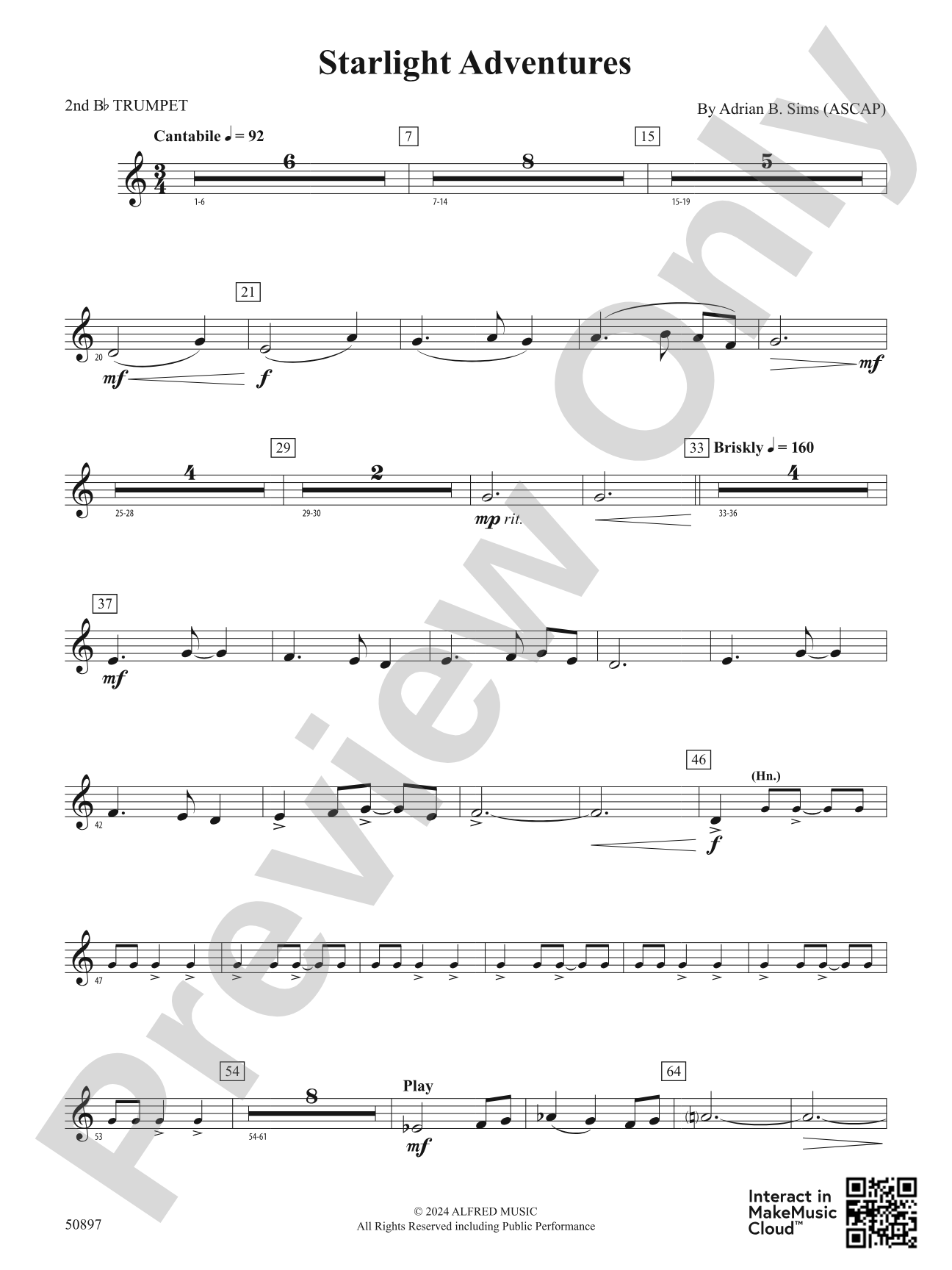 Starlight Adventures: 2nd B-flat Trumpet