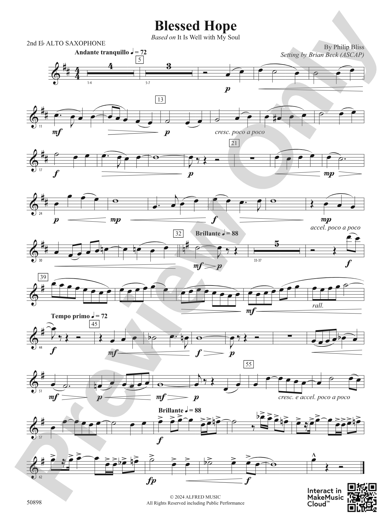 Blessed Hope: 2nd E-flat Alto Saxophone