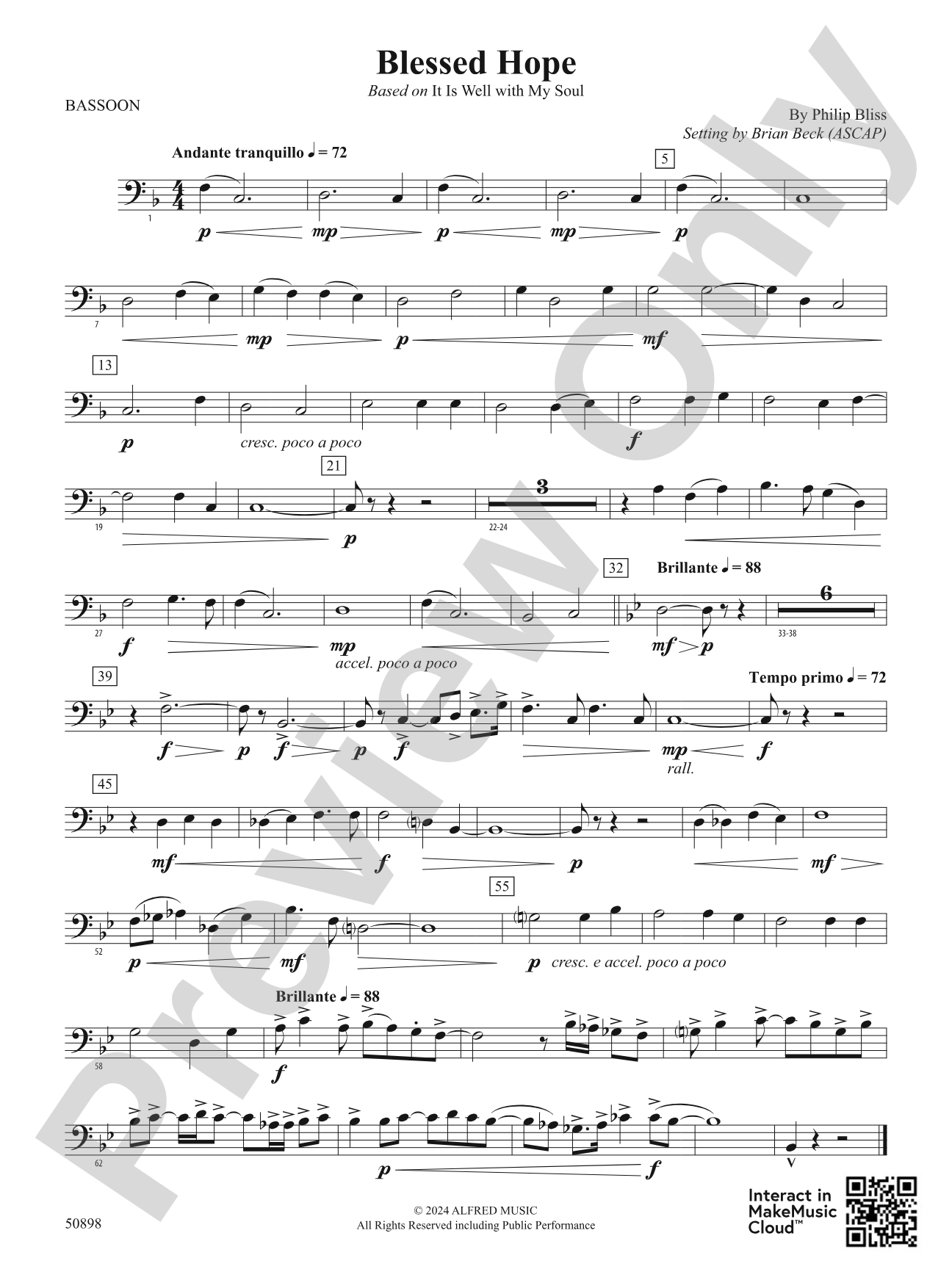 Blessed Hope: Bassoon