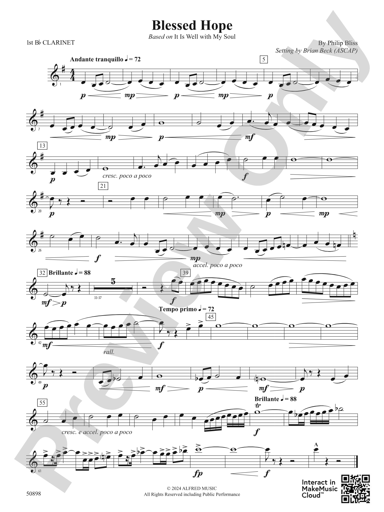 Blessed Hope: 1st B-flat Clarinet