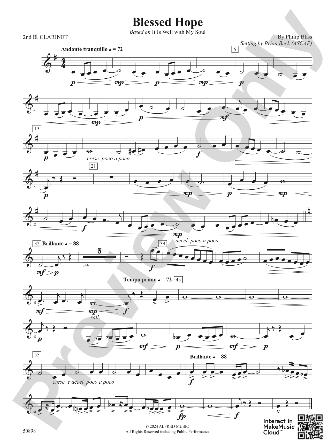 Blessed Hope: 2nd B-flat Clarinet